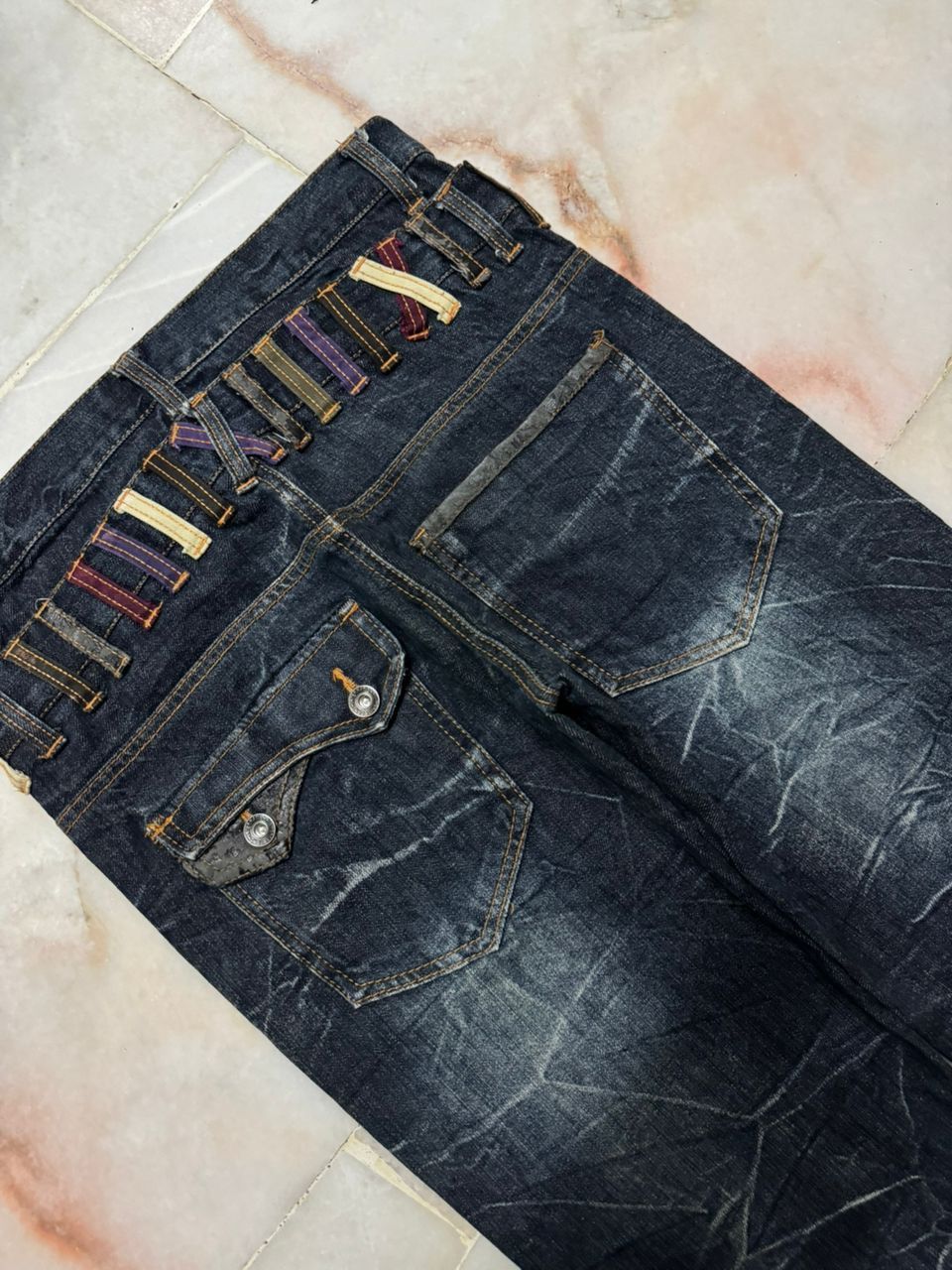 Undercover 💥Double Waist💥Insane Nylus Clawmark Zipper Style Dark Jeans Size US 29 - 18 Thumbnail