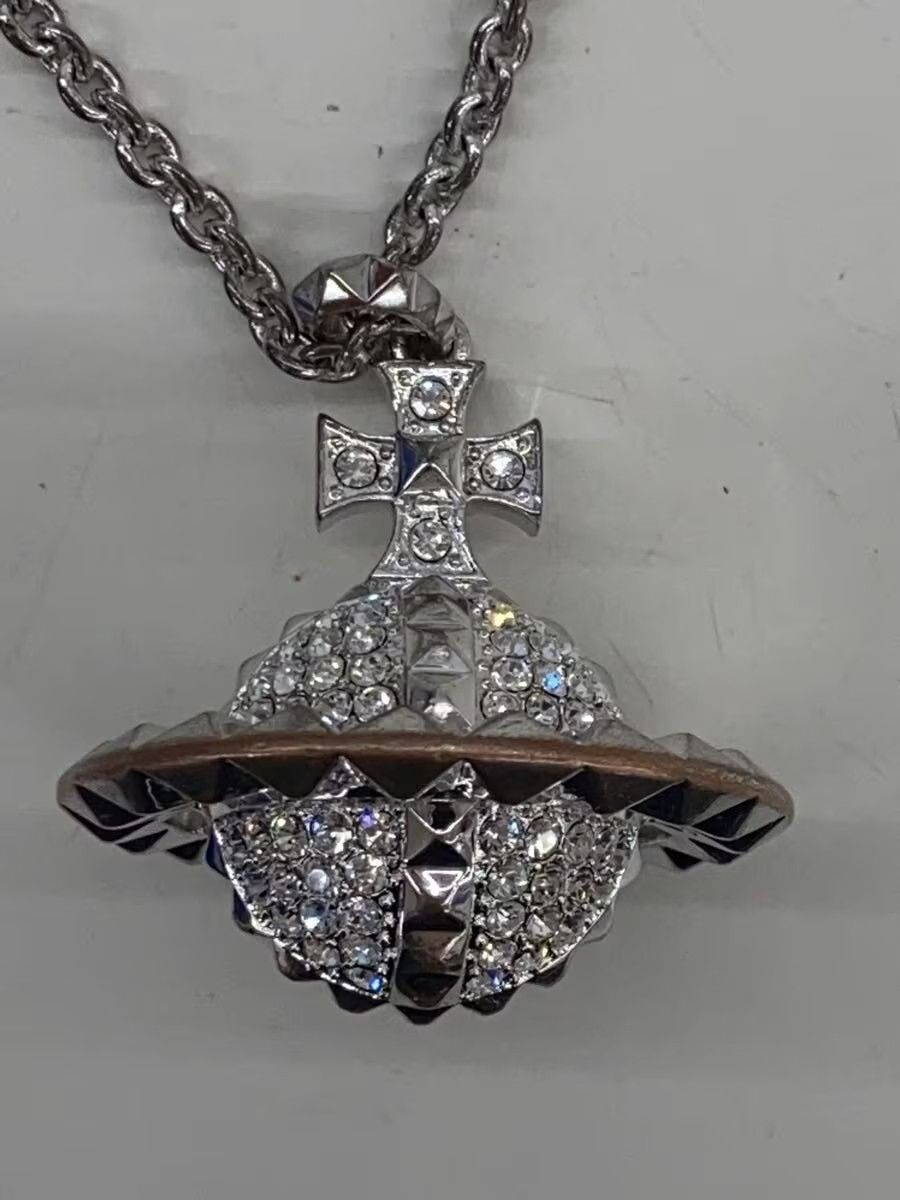 Vivienne Westwood 3D Studded Crystal Oversized Orb Necklace Size ONE SIZE - 3 Thumbnail