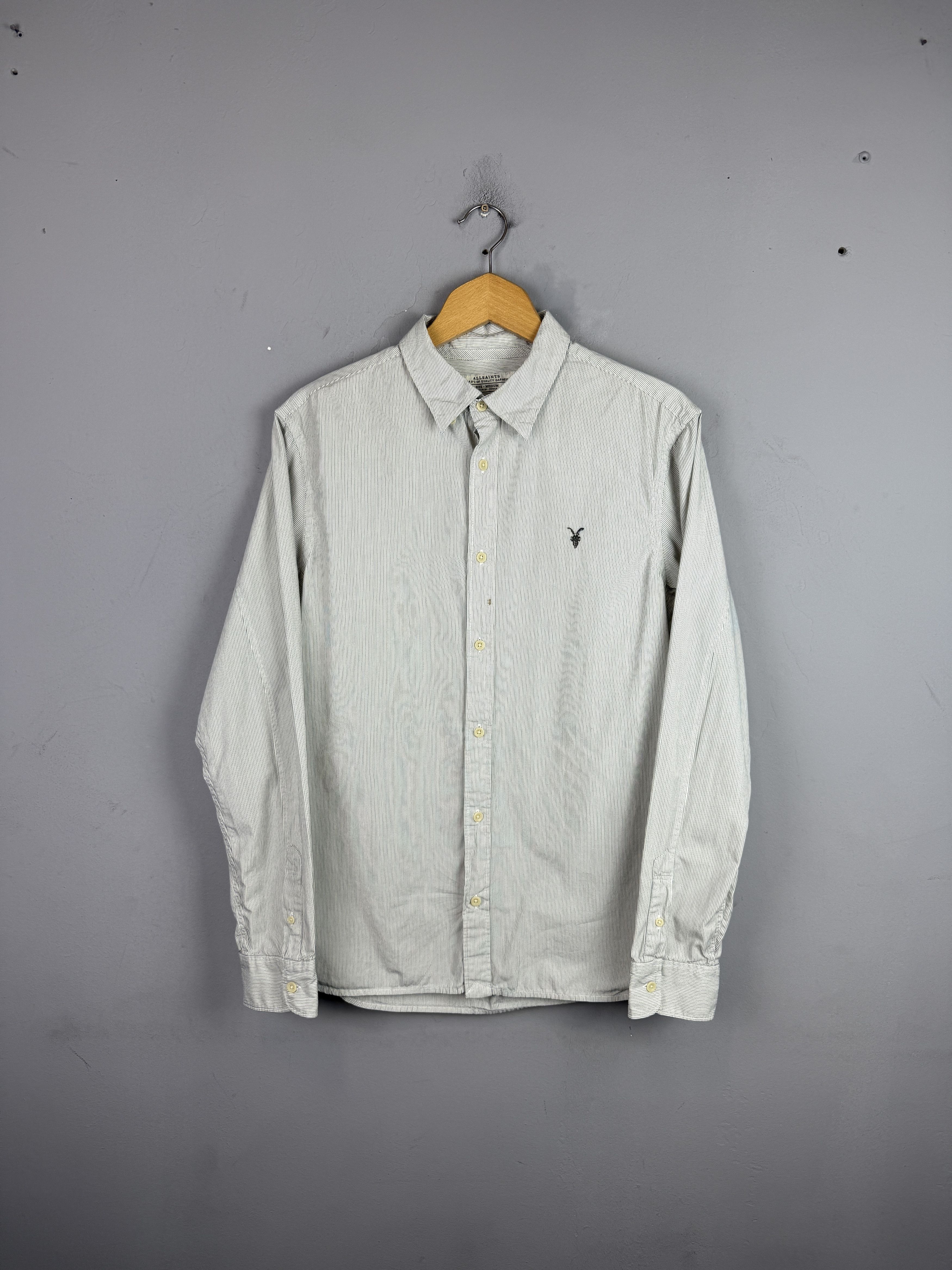 Allsaints × Flannel All Saints Shirt Pin Redondo Long Sleeve Striped Button Size US M / EU 48-50 / 2 - 4 Thumbnail