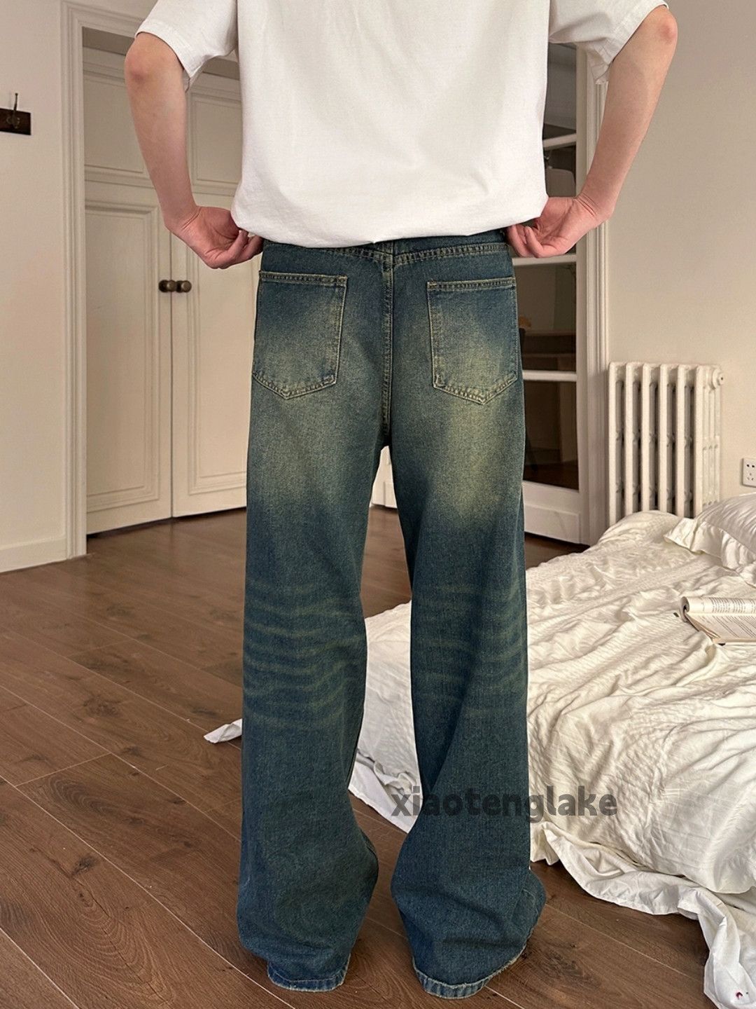 Jean × Vintage washed faded loose baggy y2k flared jeans Size US 32 / EU 48 - 5 Thumbnail