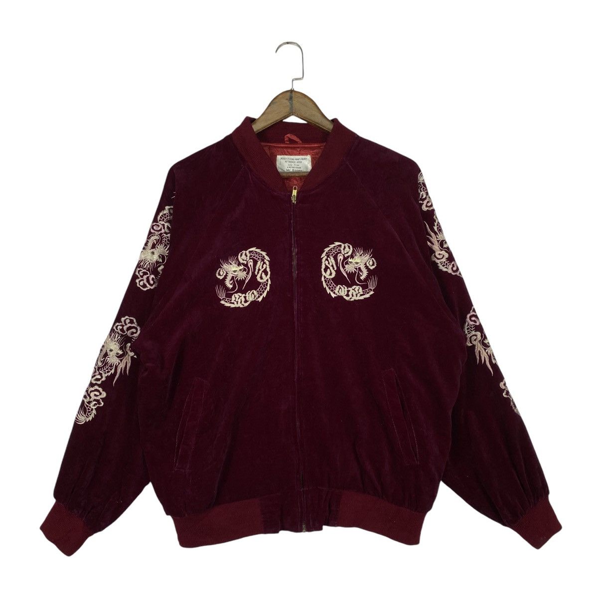 Japanese Brand Vintage Sukajan Embroidery Silk Lined Velvet Jacket Size US L / EU 52-54 / 3 - 2 Thumbnail