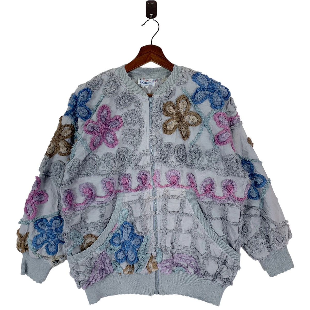 Designer × Vintage Vintage Damze Flower Embroidery Logo Women Sweater Size US XL / EU 56 / 4 - 1 Thumbnail