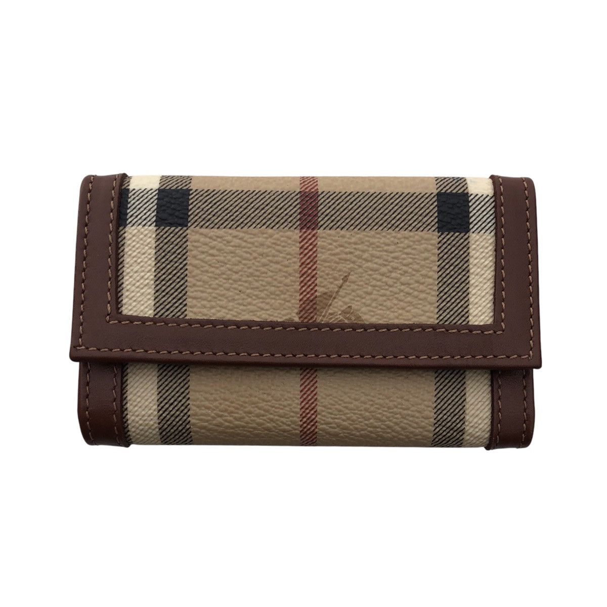 Burberry Burberry London Novacheck Key Holder Pouch Leather Size ONE SIZE - 1 Thumbnail
