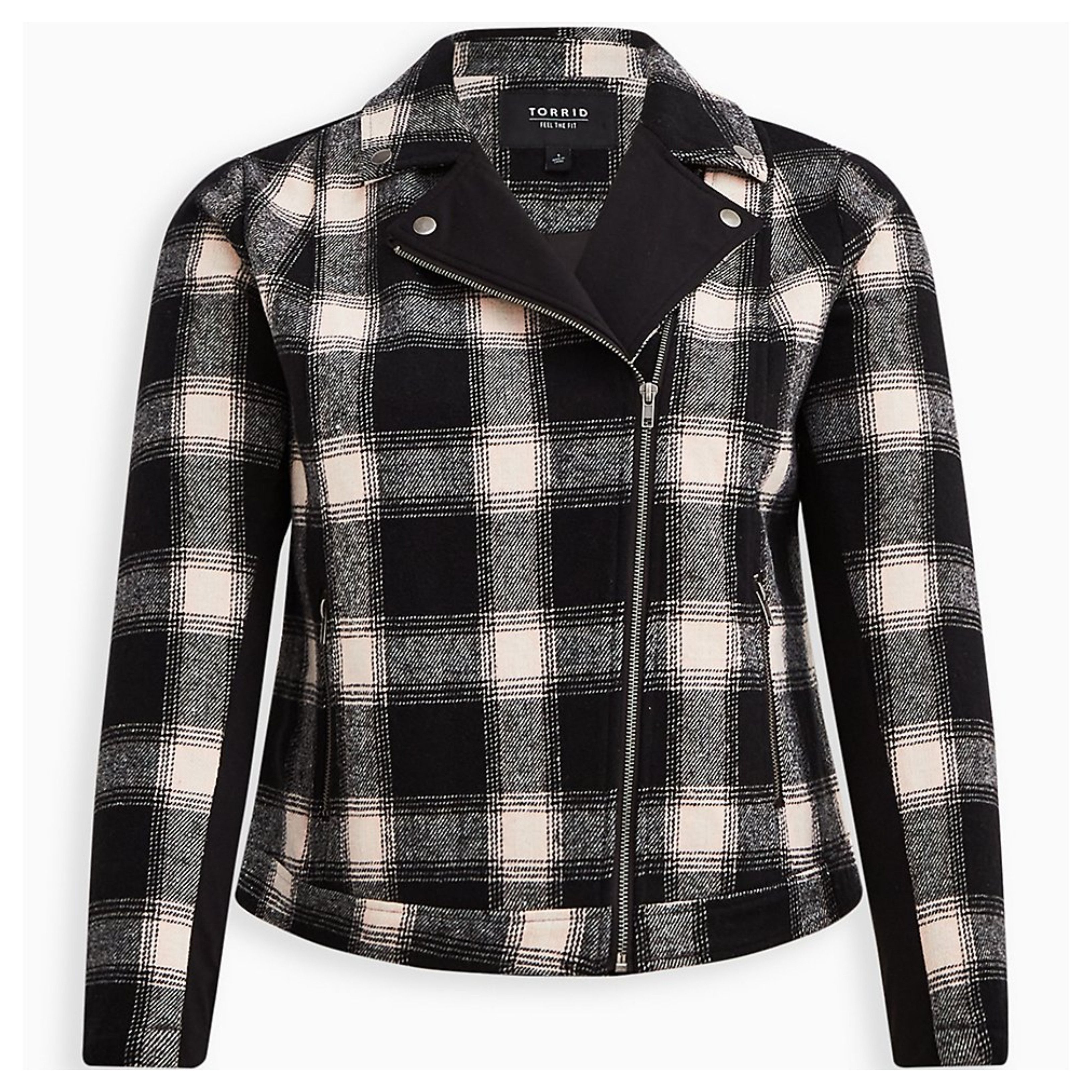 Torrid Torrid Flannel Moto Jacket Size 3XL / US 20-22 - 2 Thumbnail