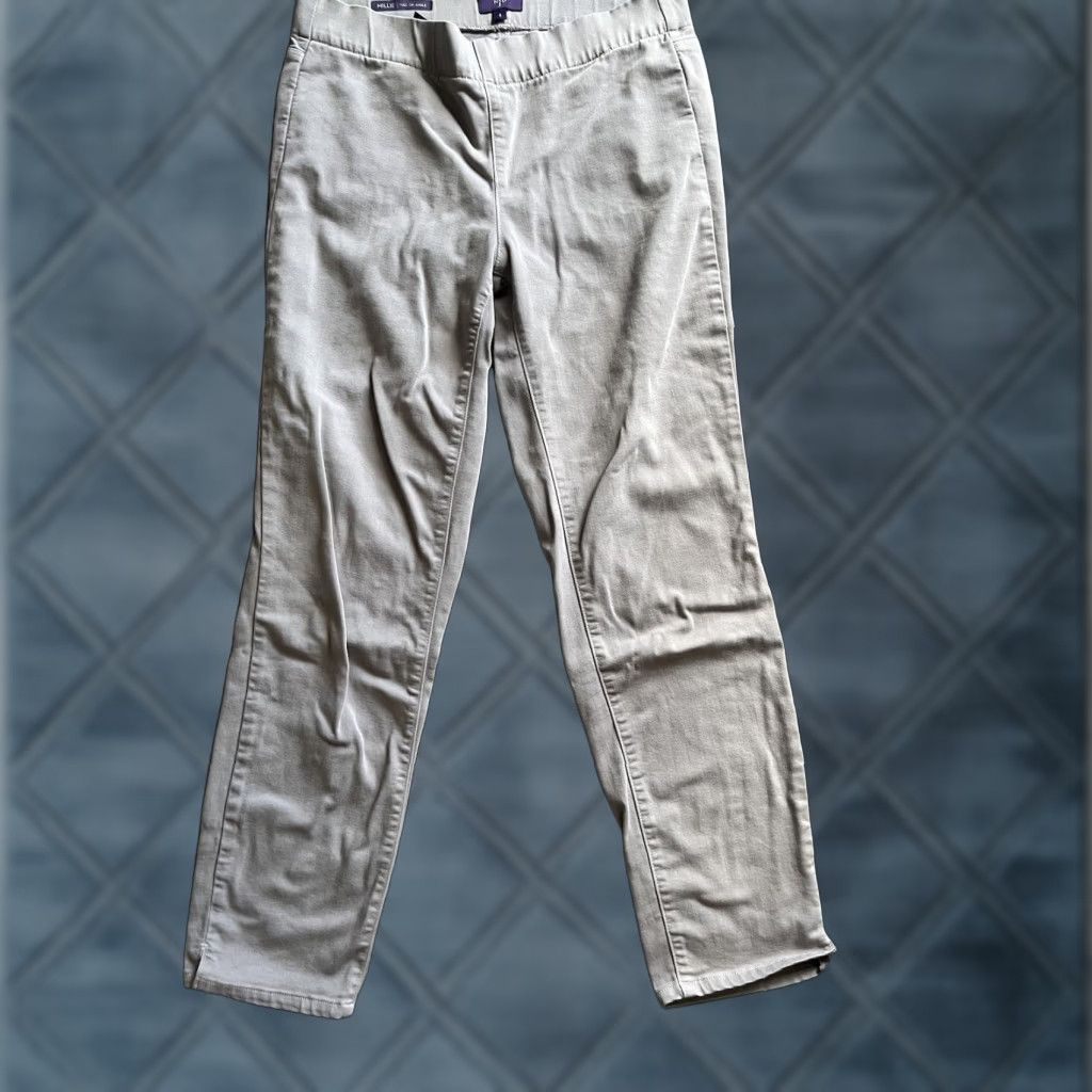 NYDJ NYDJ Jeans 4 Light Wash Gray Alina Pull On Ankle Stretch Pants Size 27" / US 4 / IT 40 - 1 Thumbnail