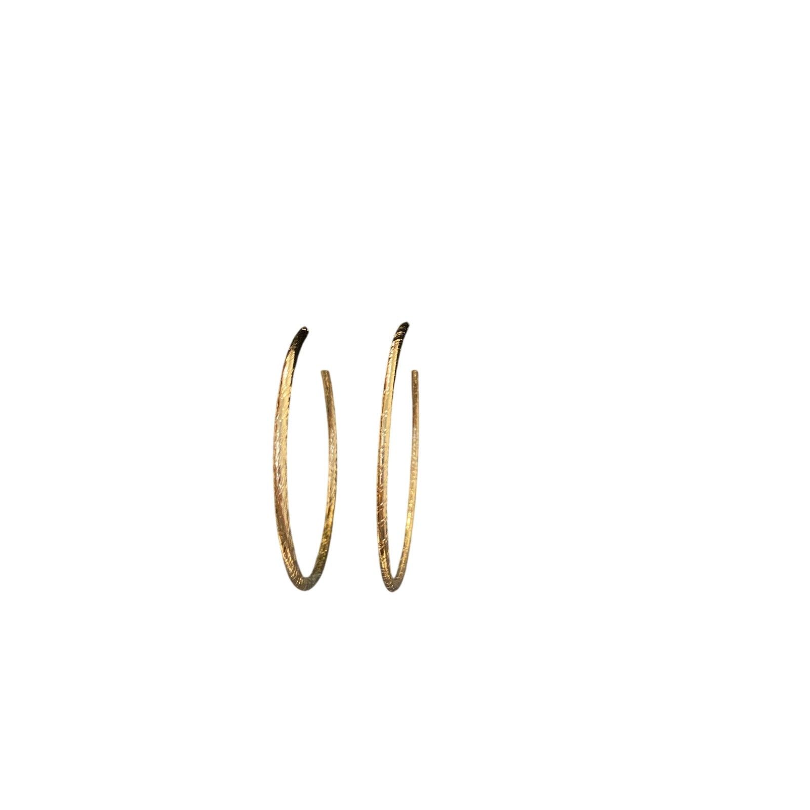 Other Textured big hoop earrings gold tone Size ONE SIZE - 1 Thumbnail