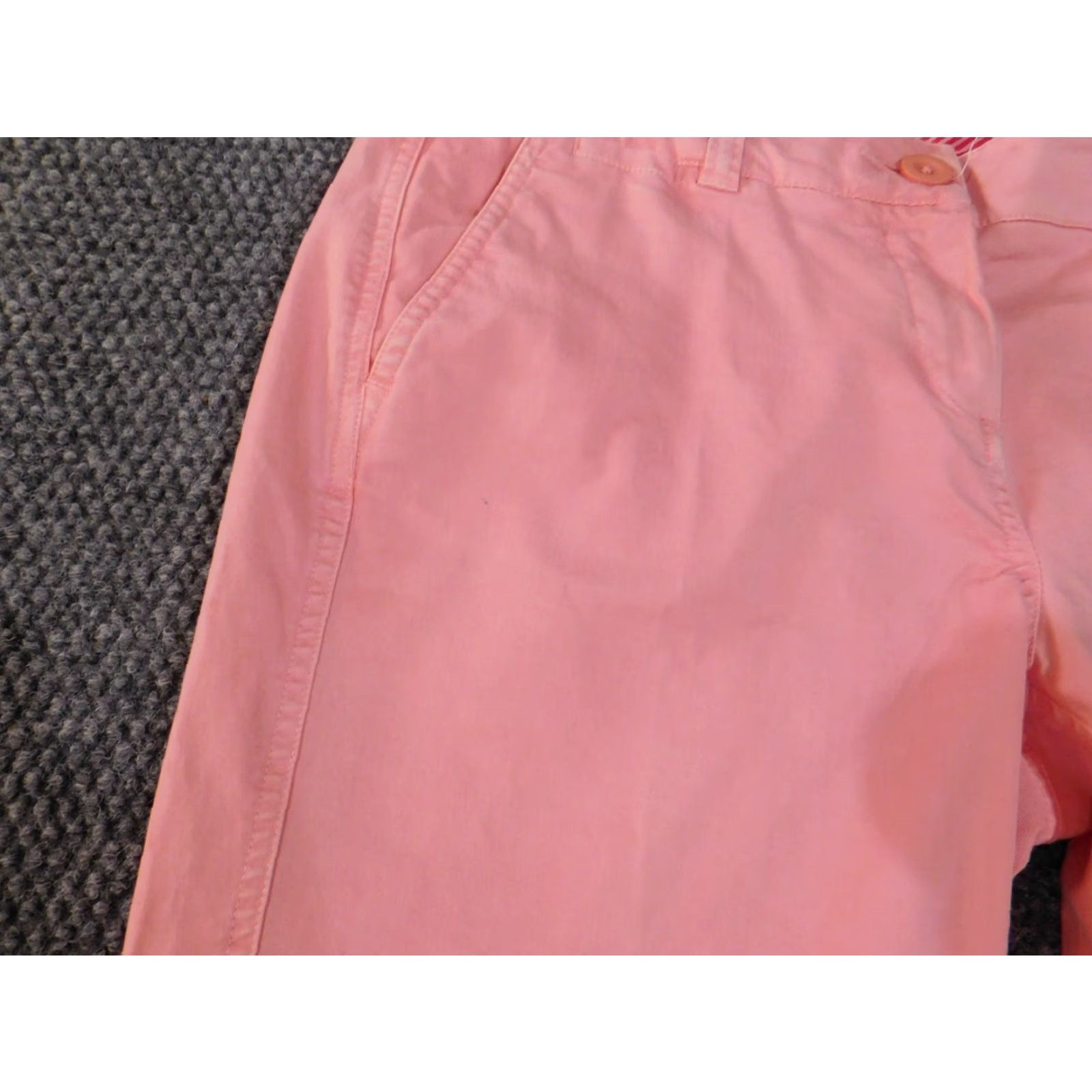 Vintage Crown & Ivy Pants Ladies 6 Pink Straight Chino Casual Regular Inseam 24 in Cotton Spandex Knit Size 28" / US 6 / IT 42 - 3 Thumbnail