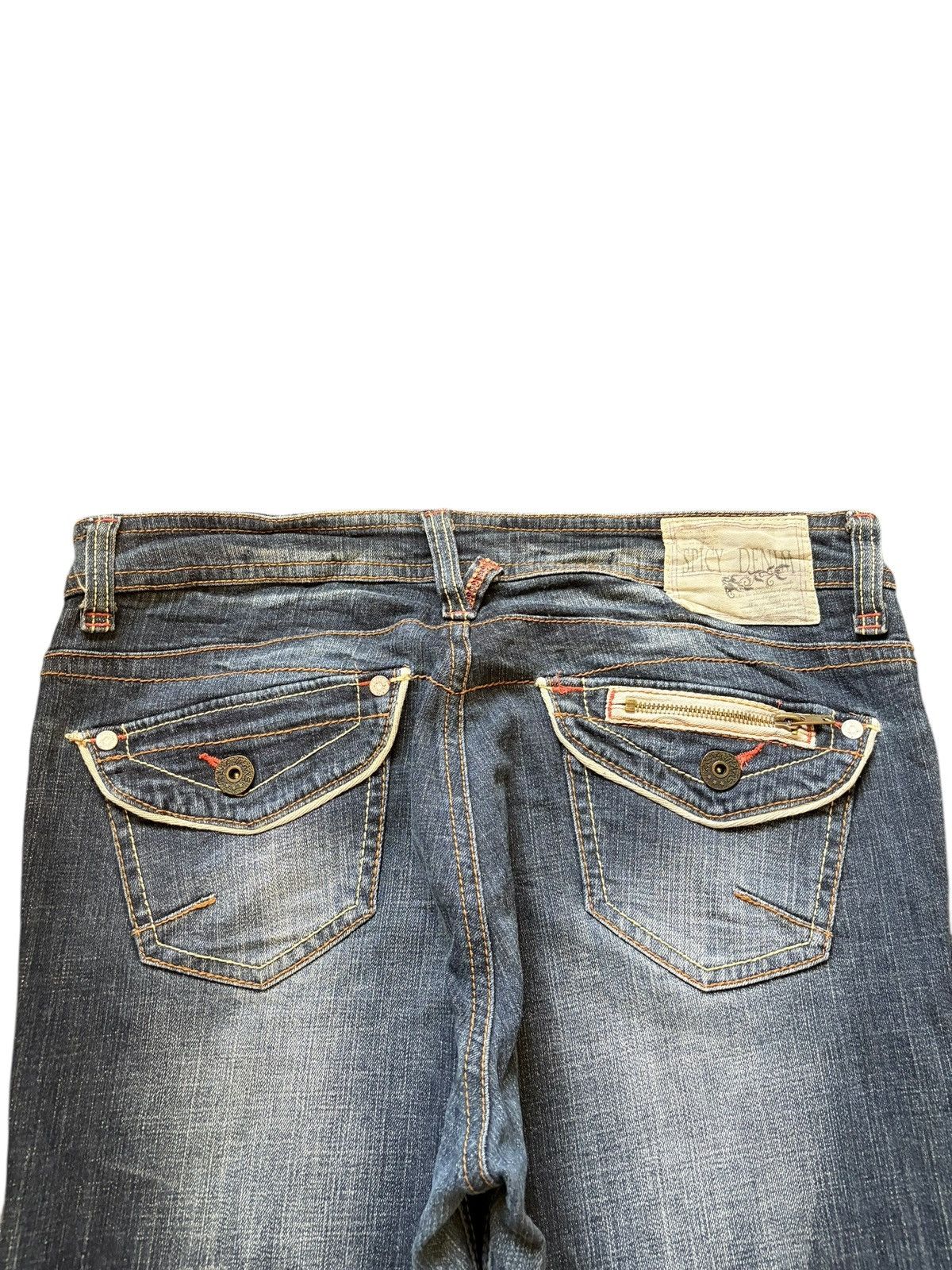 Hysteric Glamour Vintage Japanese Brand Faded Wash Distress Flare Jeans Size 34" / US 12 / IT 48 - 4 Thumbnail