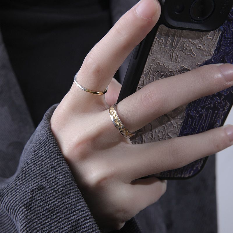 Jewelry Modern Jewelry Rings Open Size Chrome Ring (Size 7-13) Size ONE SIZE - 4 Thumbnail
