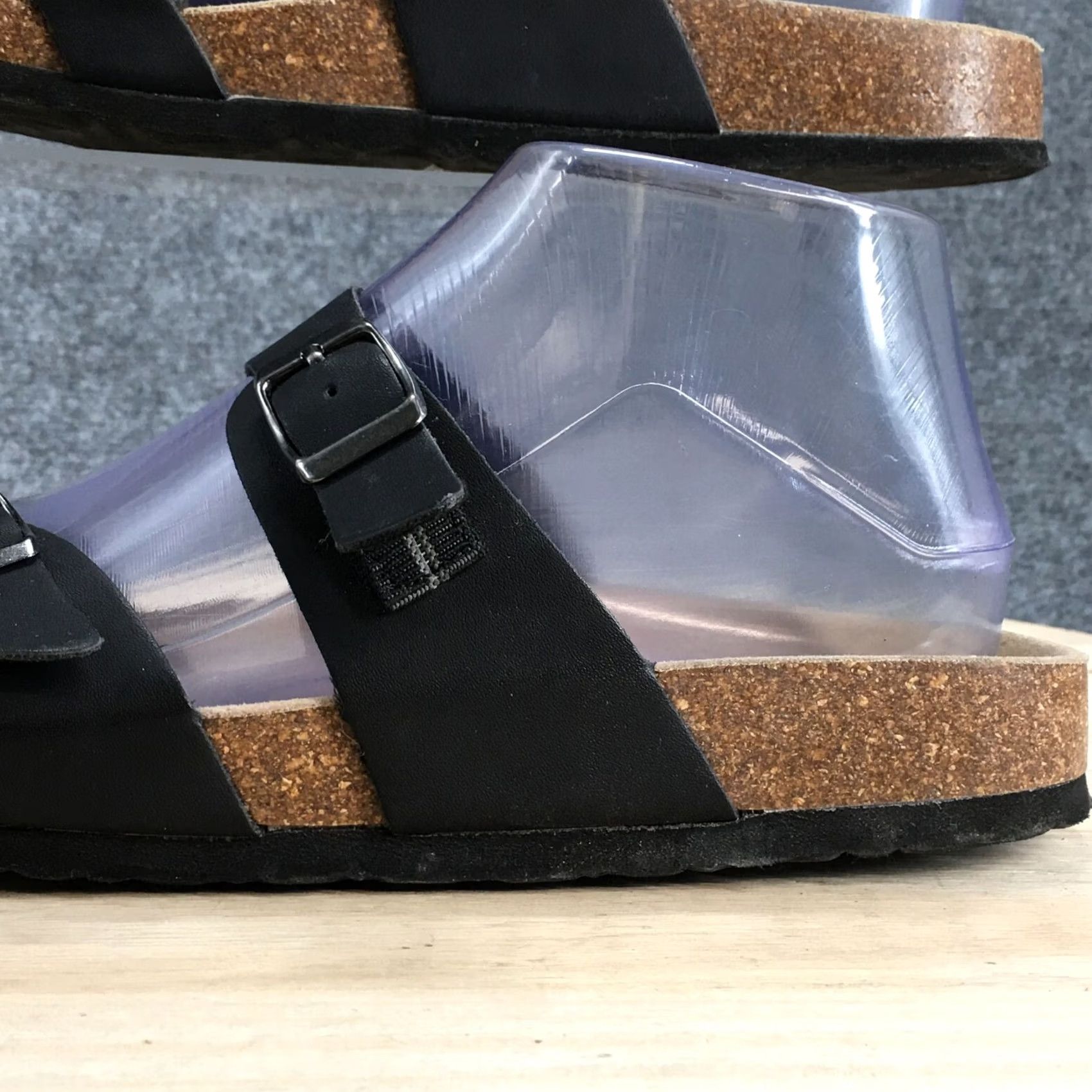 Vintage Arizona Jean Co Sandals Womens 9 Slip On Toe Loop Slide Flats Black Casual Flat Size 9 Women Shoes Size 30" / US 8 / IT 44 - 3 Thumbnail