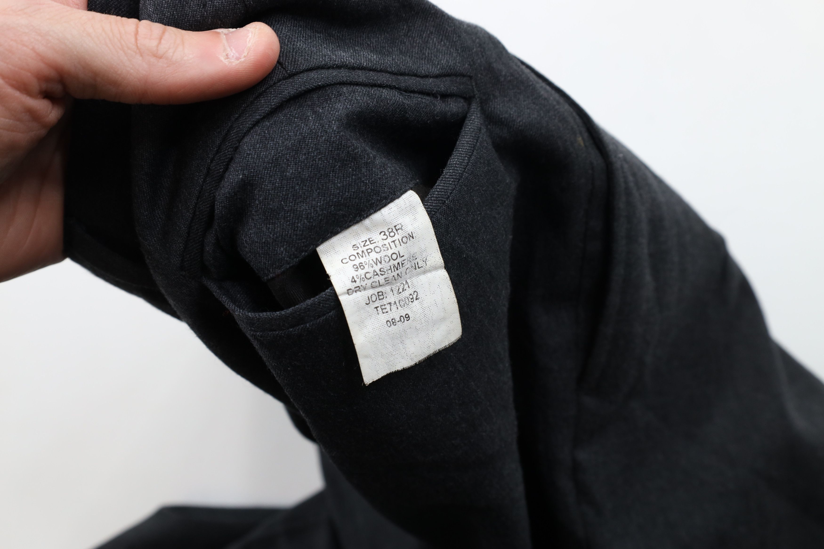 Jos. A. Bank × Vintage Vintage Jos A Bank Cuffed Wool Cashmere Chino Pants Gray Size US 36 / EU 52 - 10 Thumbnail