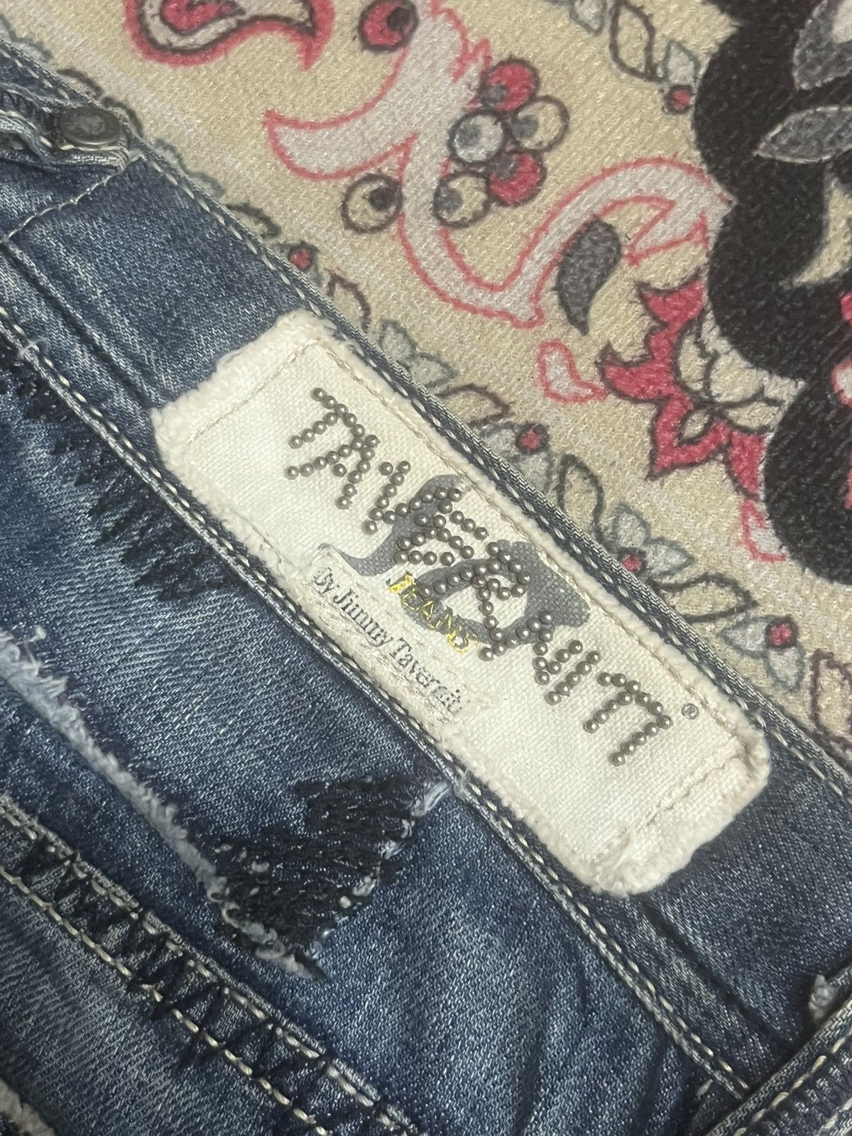 Jimmy Taverniti Jimmy Taverniti Bushpants Style Buttonfly Fringe Flare Jeans Size US 30 / EU 46 - 10 Thumbnail