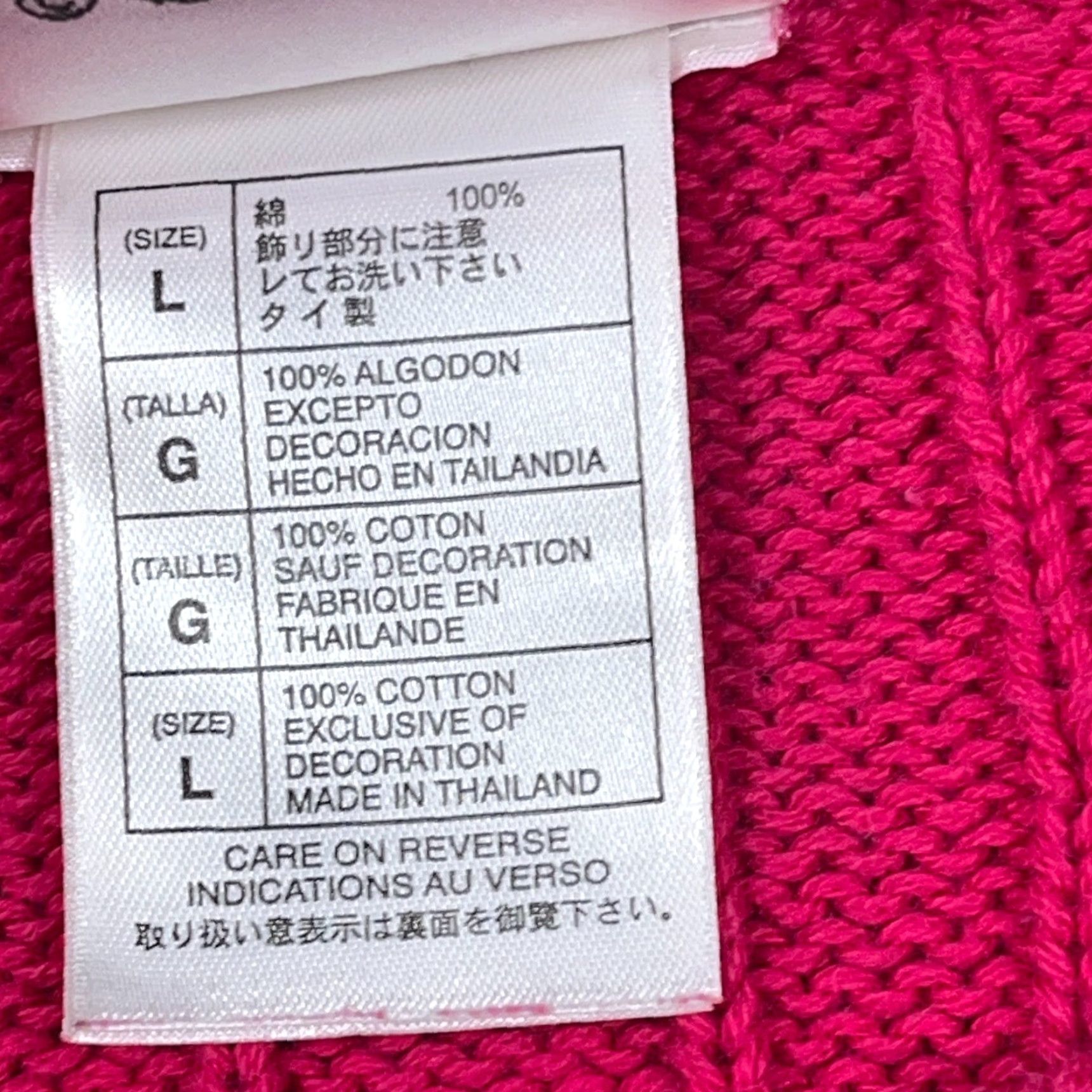 Disney Disney Women Pink Cable-Knit Pullover Sweater Mickey Mouse Walt World Crew Neck L Size L / US 10 / IT 46 - 6 Thumbnail