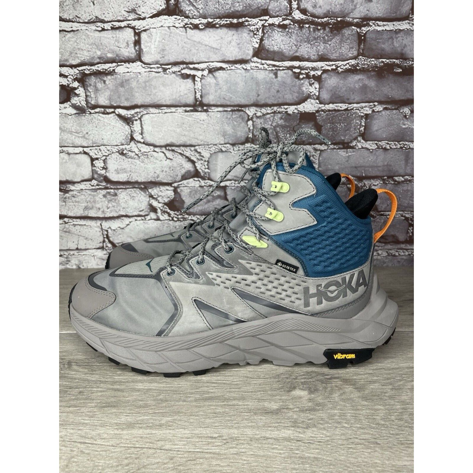 Hoka Hoka One One Anacapa Mid GTX Gray Blue Hiking Boots Men’s 11 Size US 11.5 / EU 44-45 - 16 Thumbnail