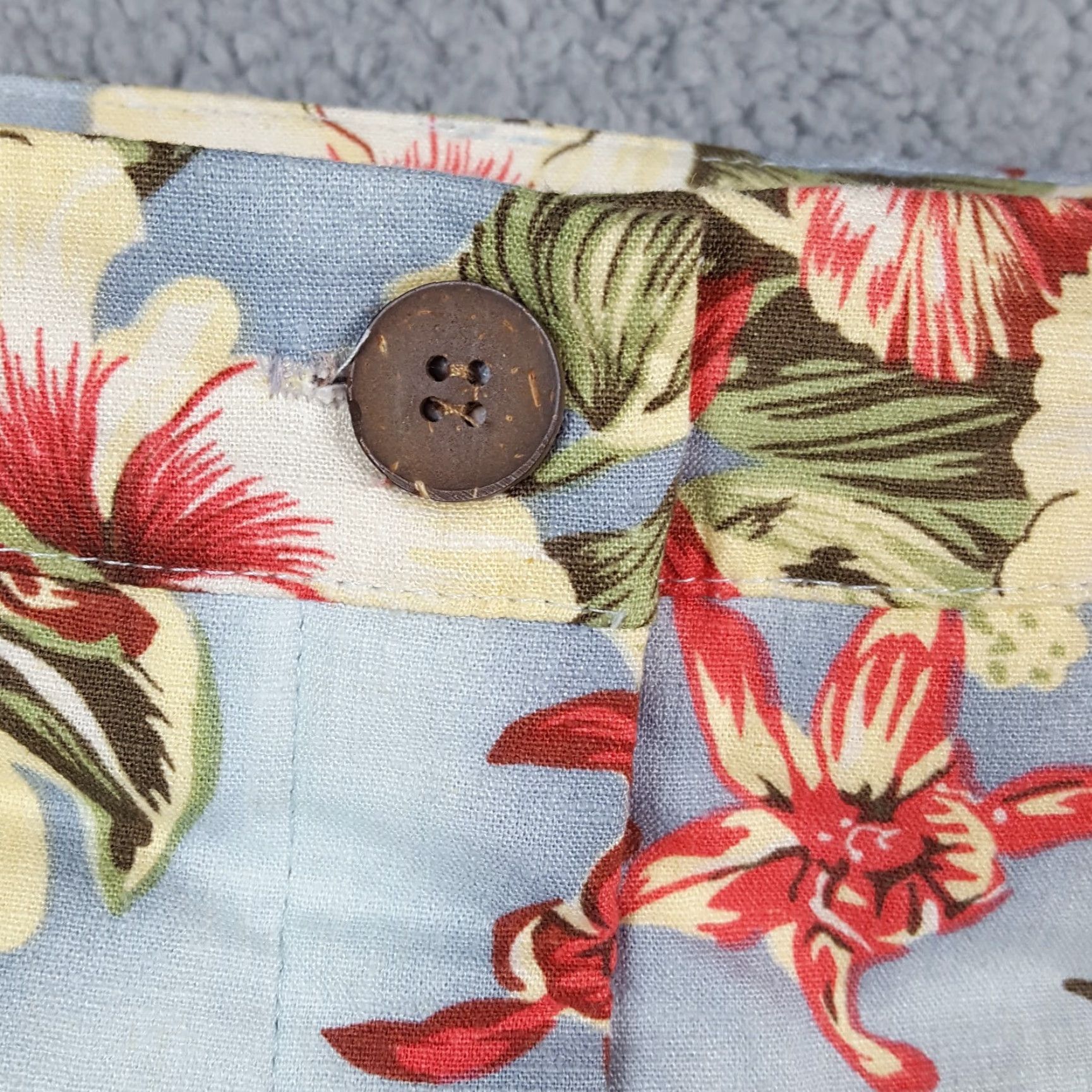 Vintage VINTAGE Tehama Blue Capri Pants Size 6 Relaxed Tapered Floral Y2K Bohemian Womens Size 28" / US 6 / IT 42 - 3 Thumbnail