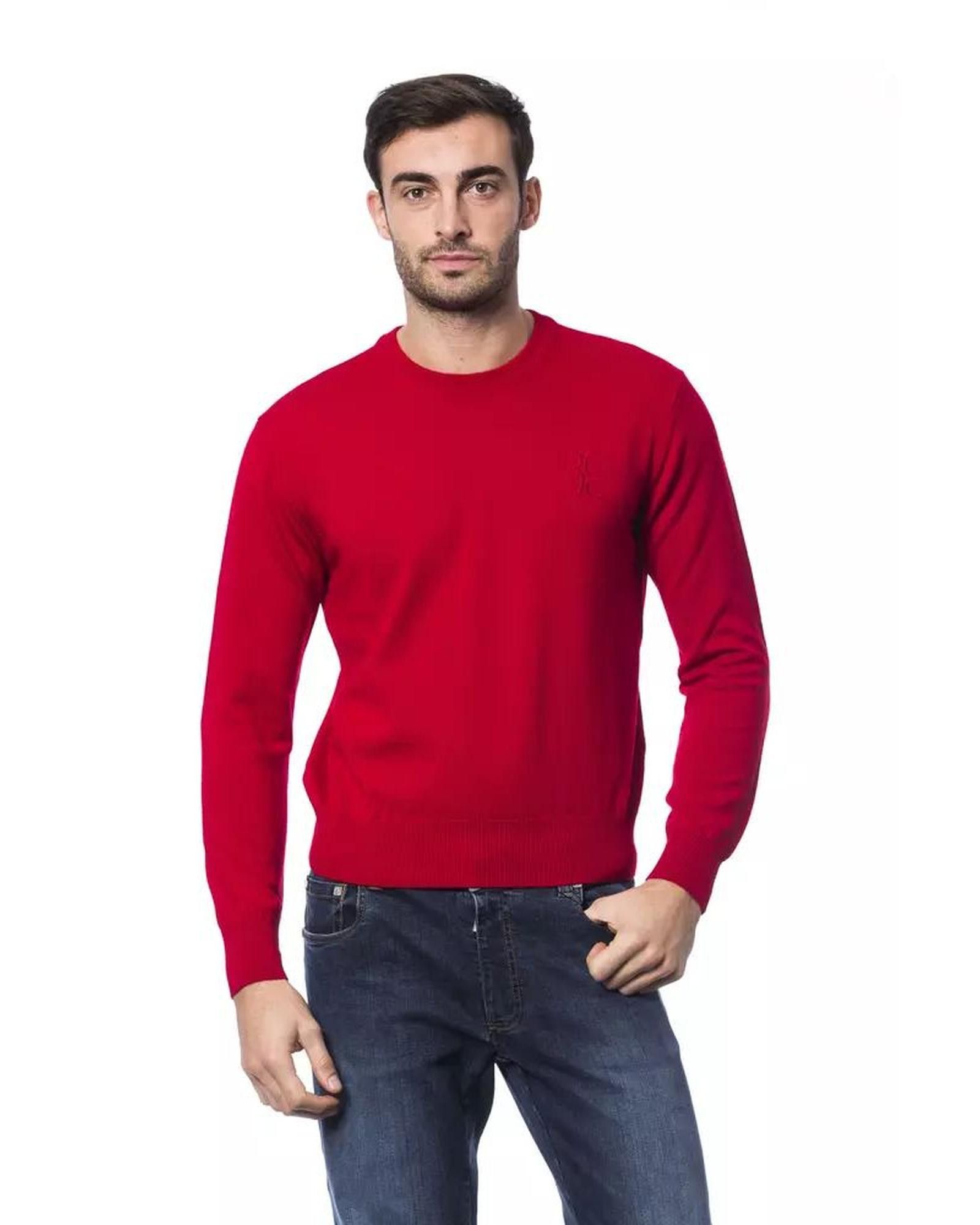 image of Billionaire Couture Embroidered Merino Wool Crew Neck Sweater, Men's (Size Large)