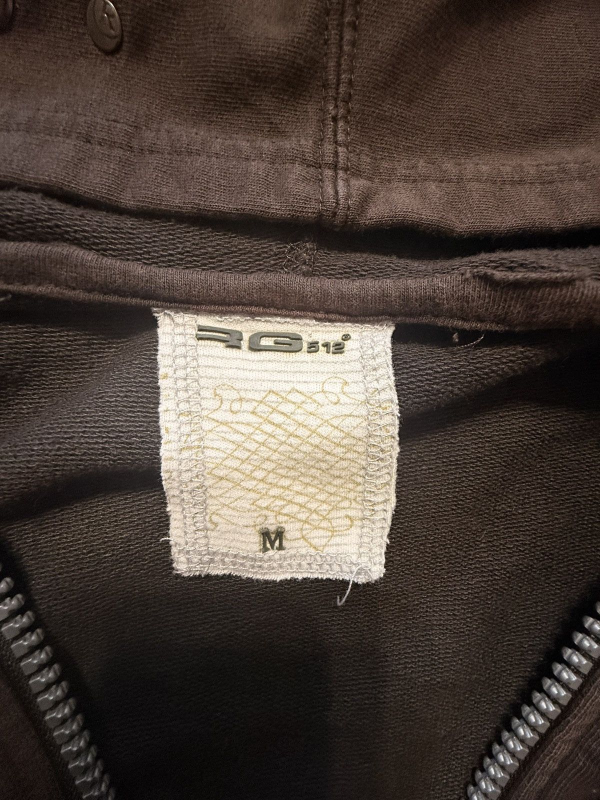 Other RG512 Vintage Y2K Cyber Punk Metal Studded Zip Hoodie Anthra Size M / US 6-8 / IT 42-44 - 5 Thumbnail
