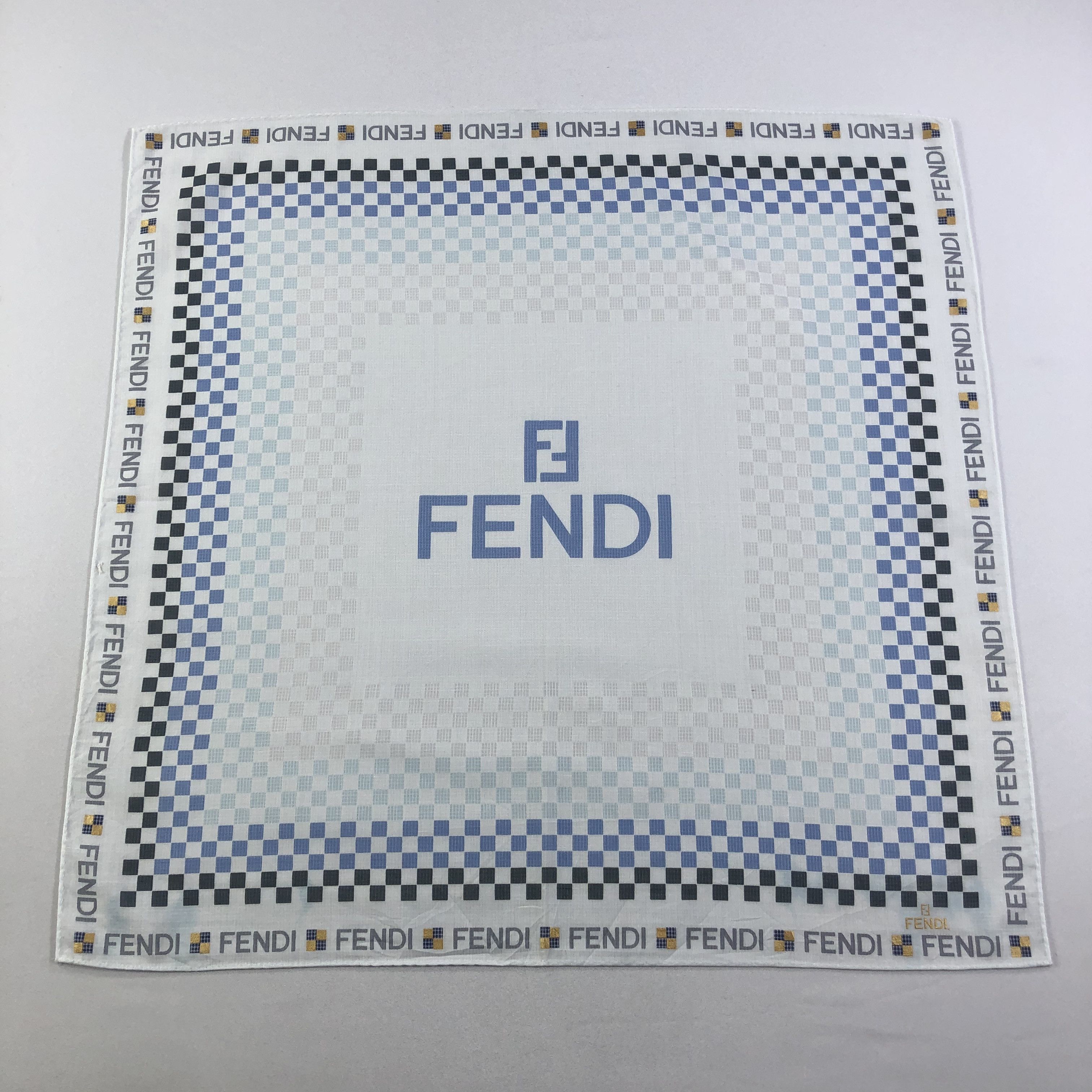 Vintage Fendi Big Logo Handkerchief Neckerchief Bandana H1730 Size ONE SIZE - 1 Thumbnail