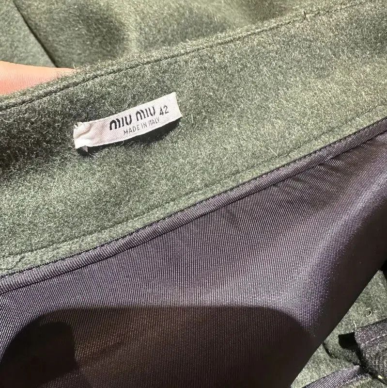 Miu Miu Miu Miu Green Wool Midi Skirt . Size 23" - 4 Thumbnail