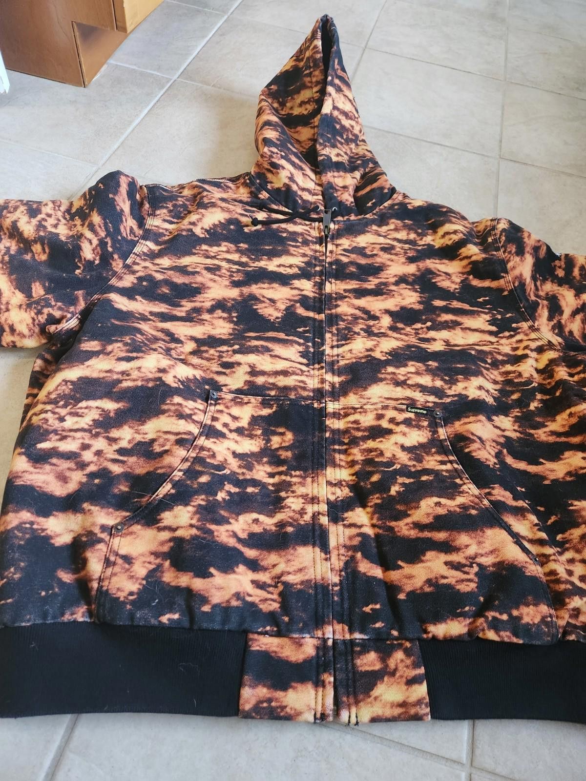 Supreme Supreme AOI Embroidered Hooded Work Jacket Flames XXL Size US XXL / EU 58 / 5 - 4 Thumbnail