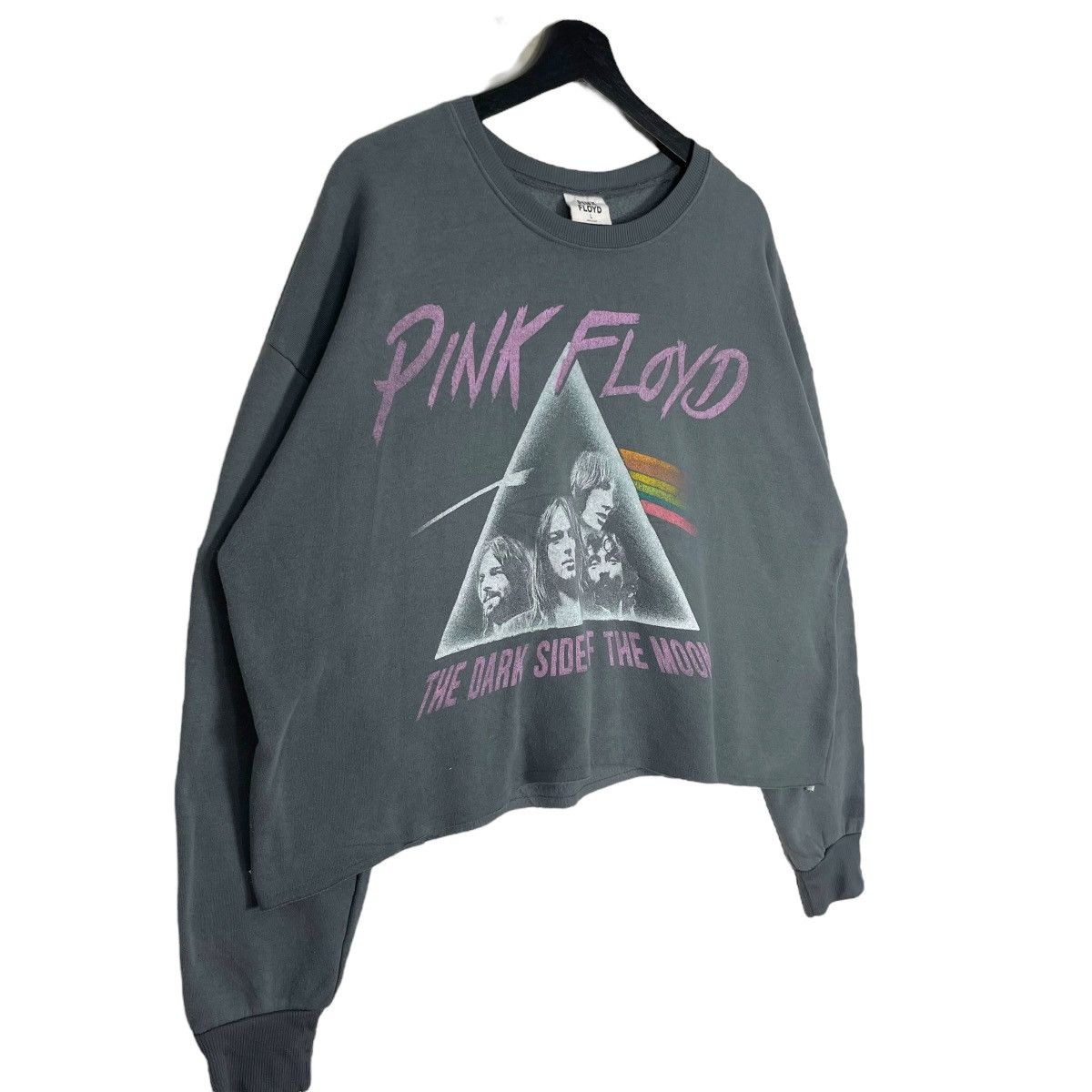 Pink Floyd Vintage Pink Floyd Cropped Sweatshirt Big Logo Band Rock Tee Size L / US 10 / IT 46 - 2 Thumbnail