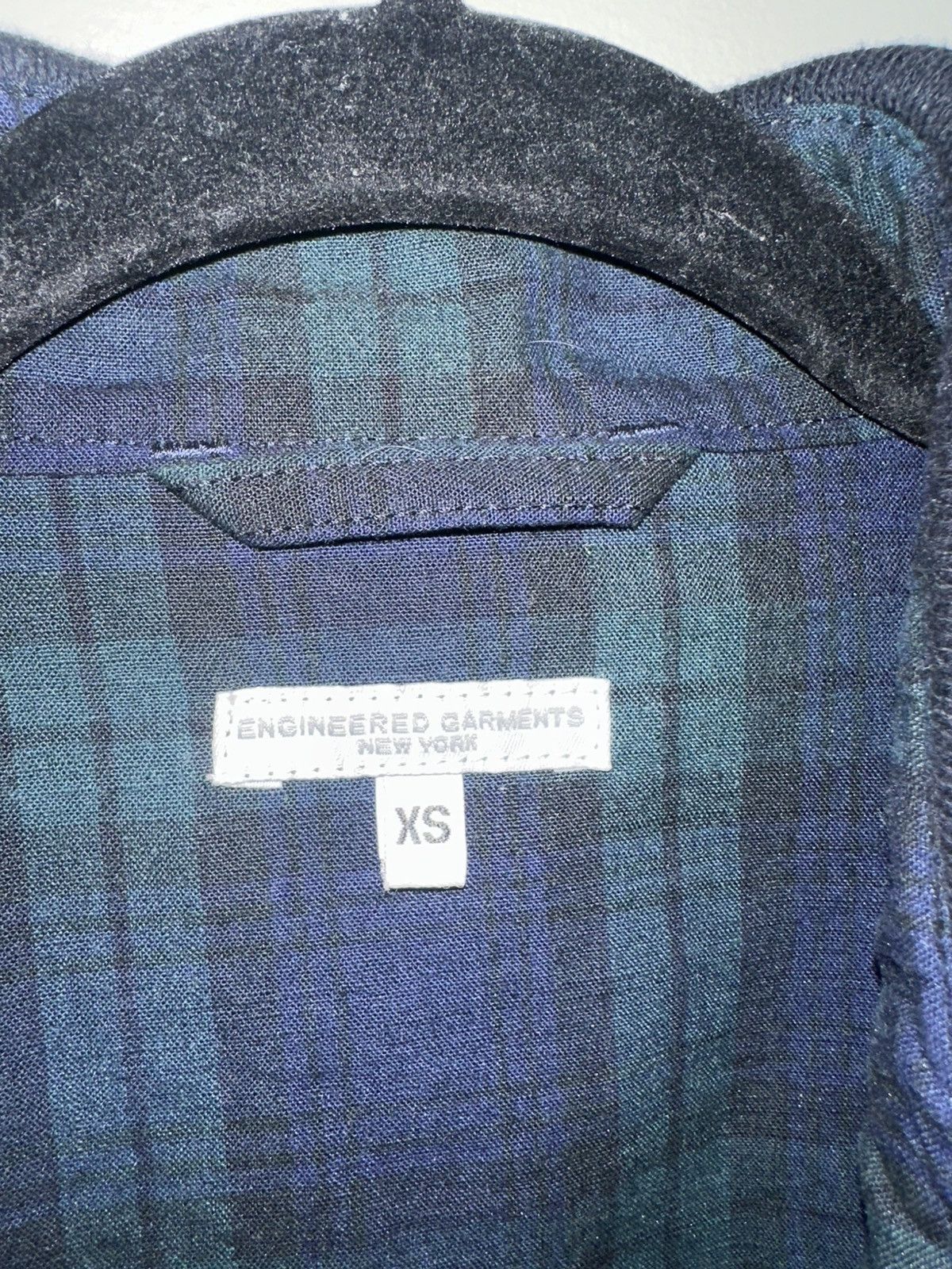 Engineered Garments Navy Check Bomber Jacket Size US S / EU 44-46 / 1 - 8 Thumbnail