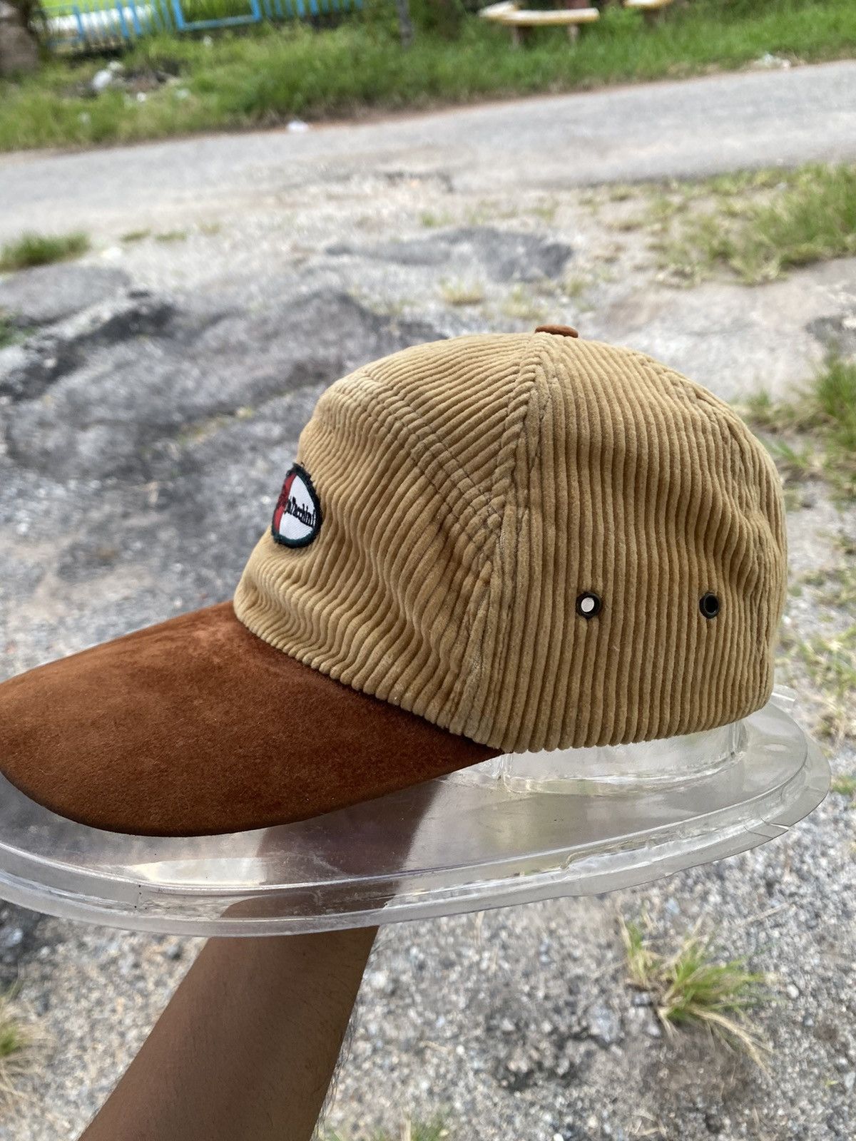 Sergio Tacchini Vintage Sergio Tacchini Corduroy cap velvet Size ONE SIZE - 4 Thumbnail