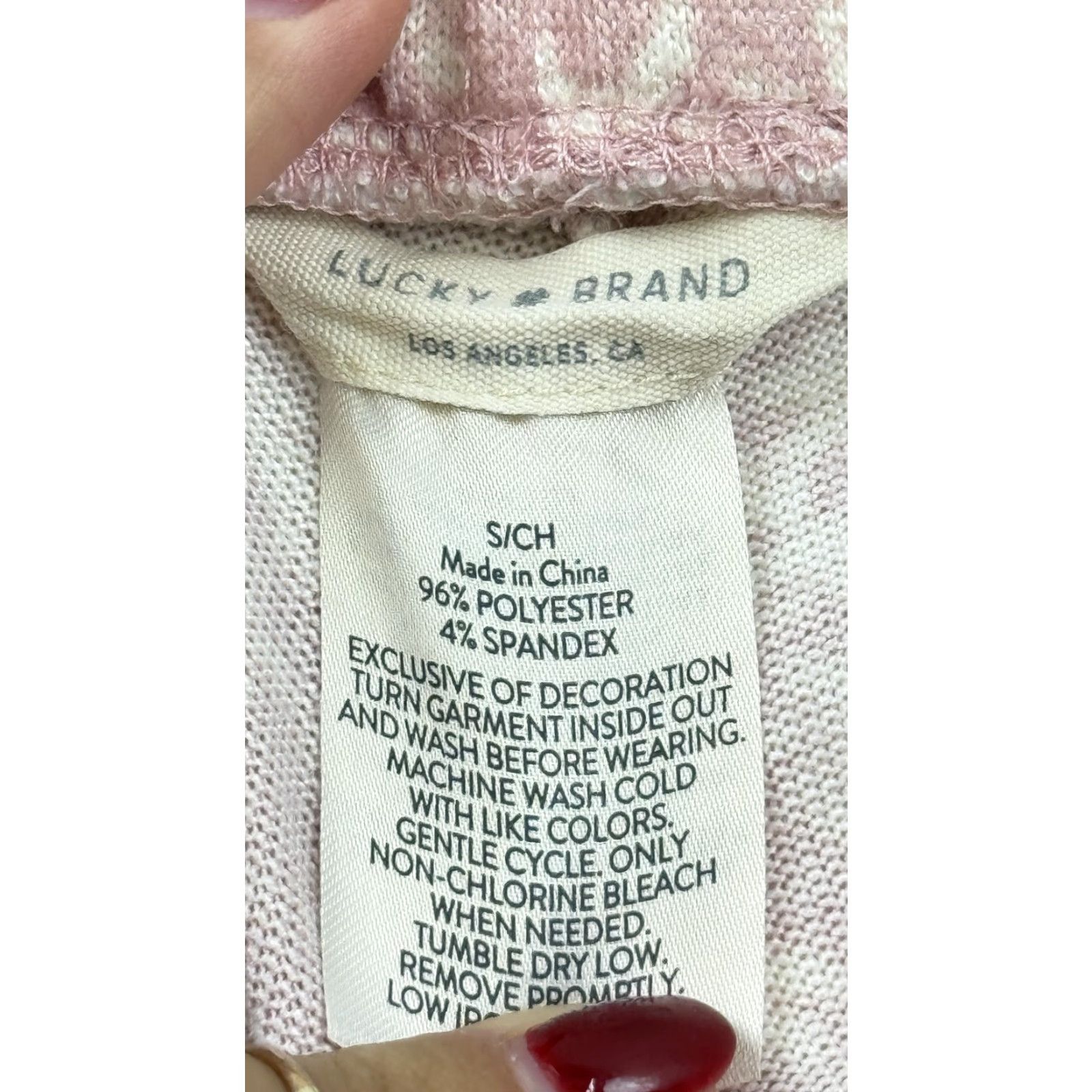 Lucky Brand Lucky Brand Pants Womens Small Pink Paisley Knit Lounge Drawstring Pink Pants Womens Small Lounge Size 28" / US 6 / IT 42 - 5 Thumbnail