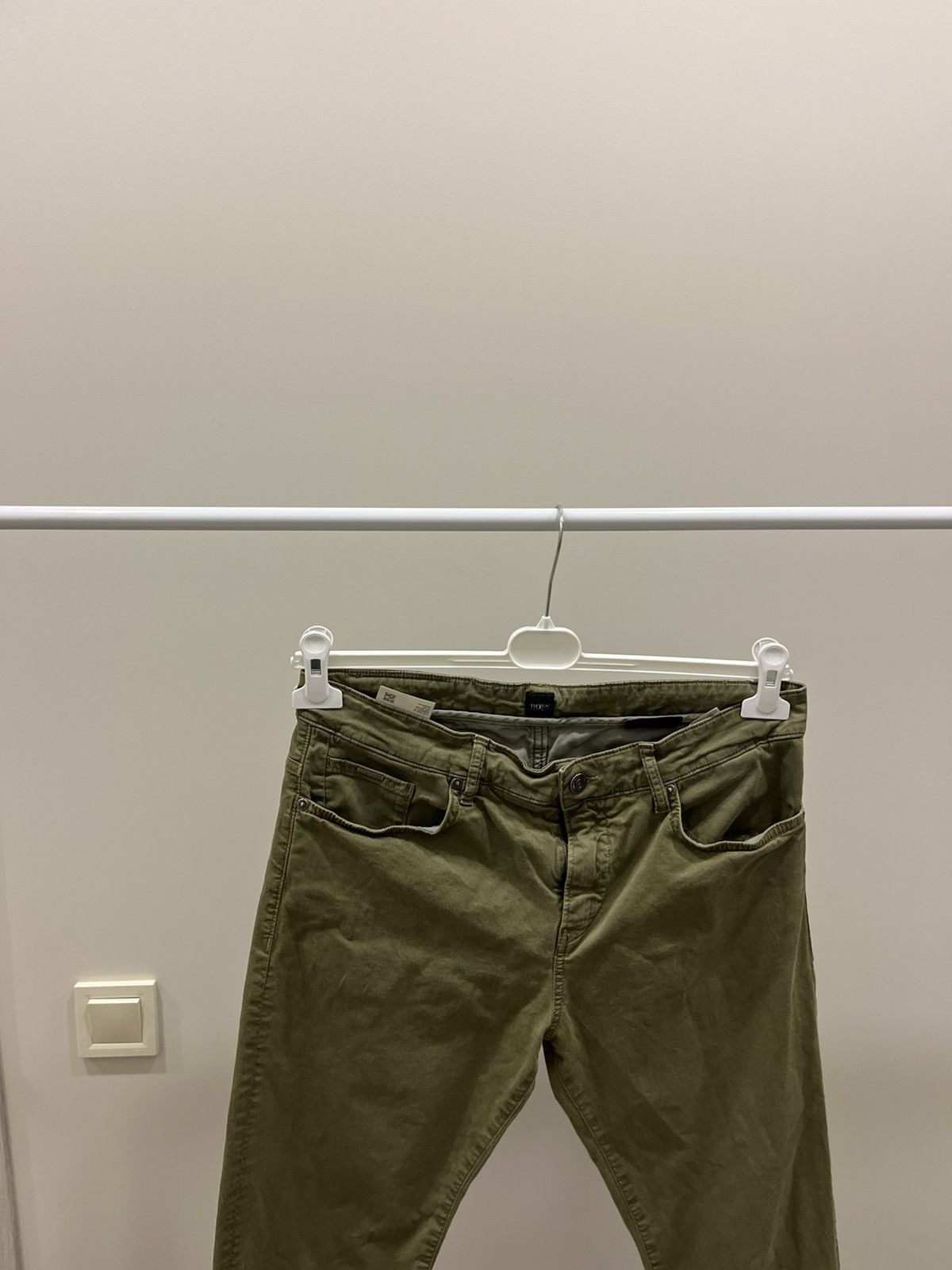 Vintage HUGO BOSS W33 L32 Pants Trousers Chino Smart Casual Stretch Size US 33 - 2 Thumbnail
