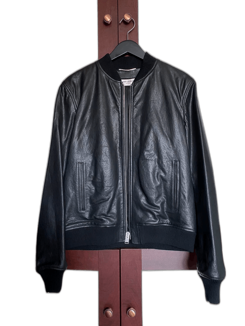Saint Laurent Paris black leather bomber jacket by Saint Laurent-2507 Size US L / EU 52-54 / 3 - 7 Thumbnail