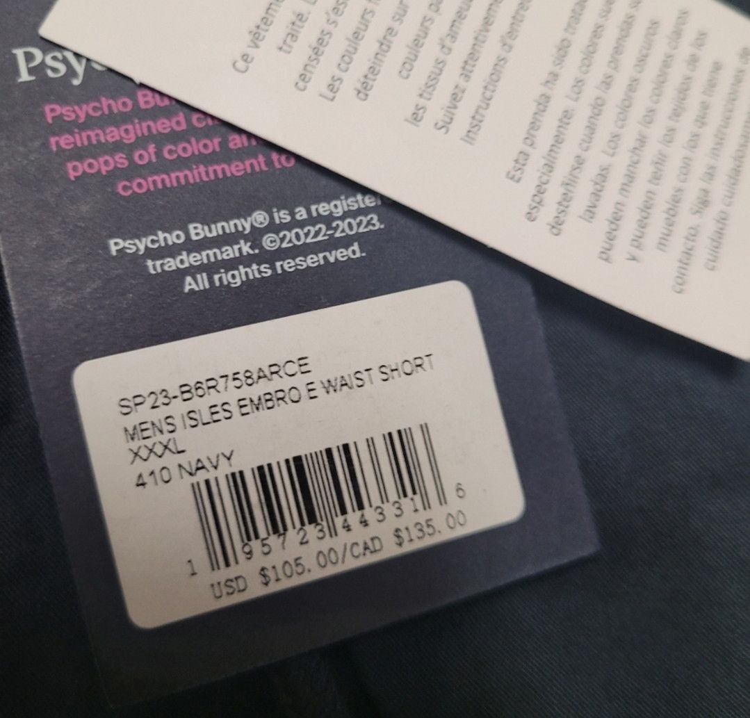 Psycho Bunny Nwt! Psycho Bunny Mens Sawyer Shorts Sz 3xl Size US 43 - 7 Thumbnail