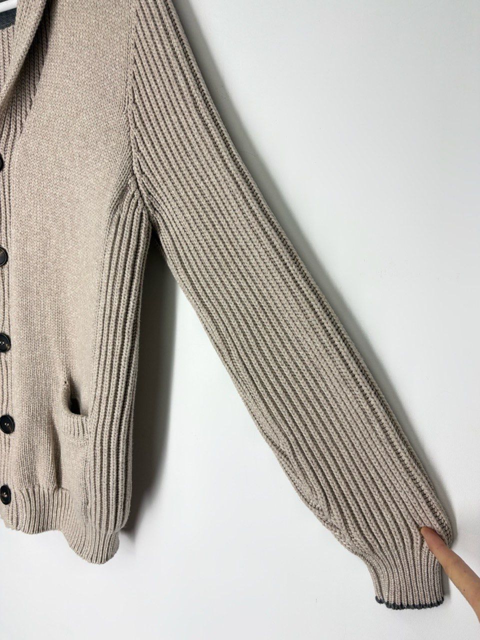 Brunello Cucinelli Brunello Cucinelli Shawl Collar Cardigan Cotton Knit Sweater Size US L / EU 52-54 / 3 - 10 Thumbnail
