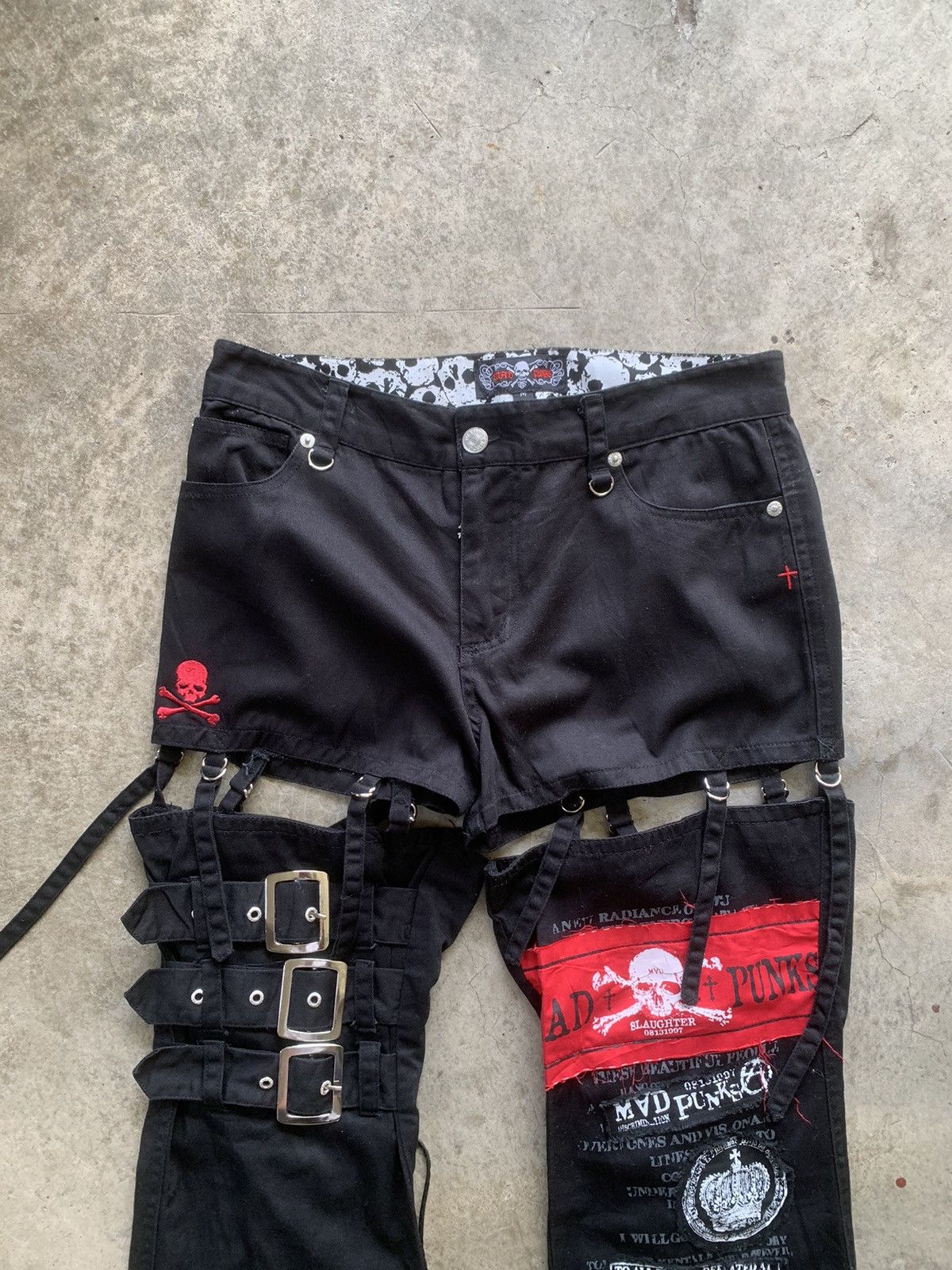 Japanese Brand Mad Punk Chaos Bondage Design Pants Size US 30 / EU 46 - 3 Thumbnail