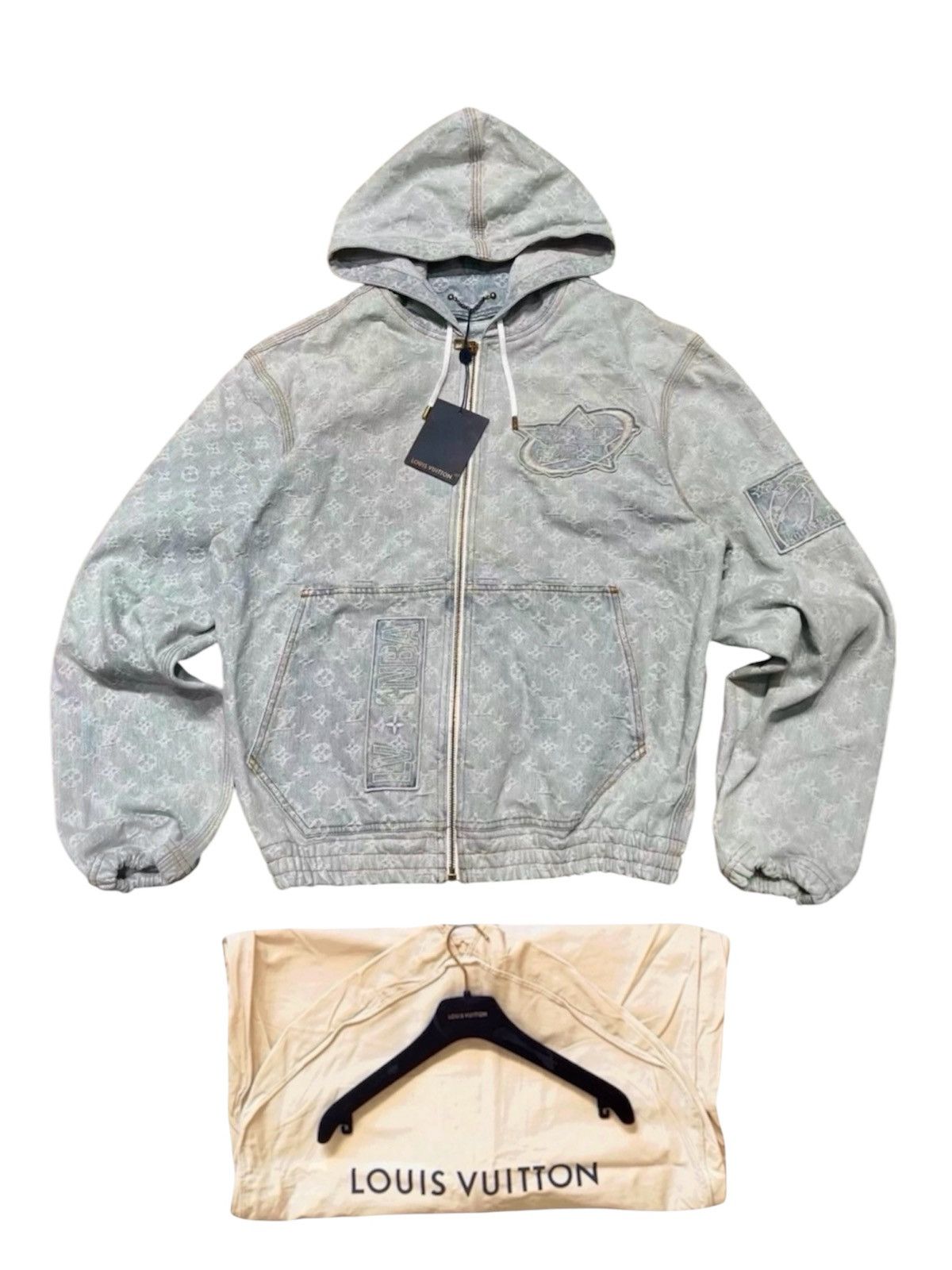Louis Vuitton Louis Vuitton X NBA 48 Hoodie Denim Monogram Jacket Size US M / EU 48-50 / 2 - 1 Thumbnail