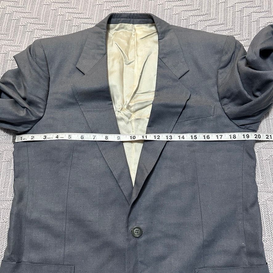 Yves Saint Laurent Vintage YSL steel gray sport coat blazer size 40R Size 40R - 6 Thumbnail