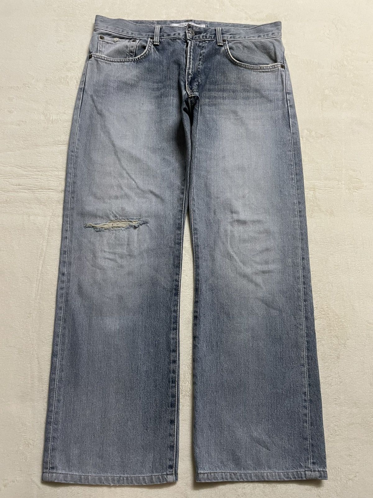 Edwin Vintage XV-S Edwin Distress Japanese Brand Denim Jeans Size US 34 / EU 50 - 1 Thumbnail