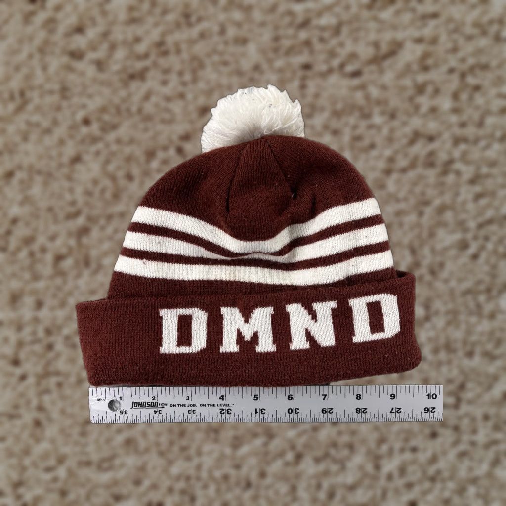 Diamond Supply Co. Diamond Supply Co Beanie Adult One Size Red Stripe Pom Knit 100% Acrylic Hat Mens Beanie Size ONE SIZE - 1 Thumbnail
