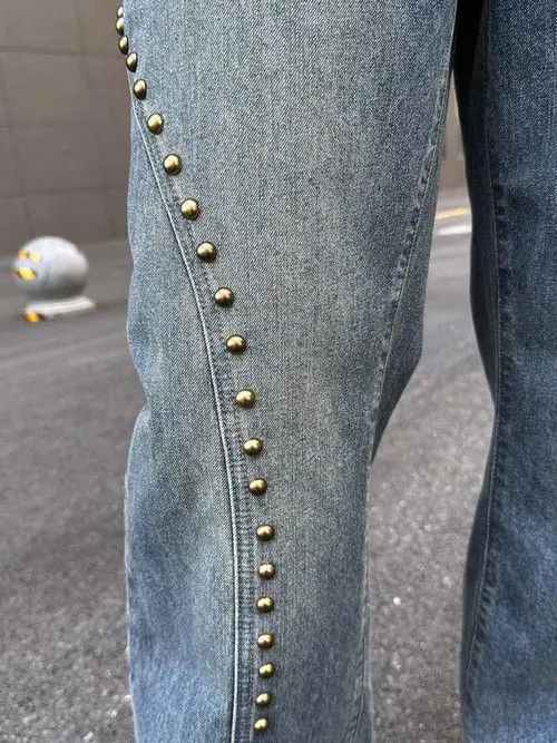 Jean Vintage Y2k Washed wide leg Jeans Denim Size US 32 / EU 48 - 4 Thumbnail