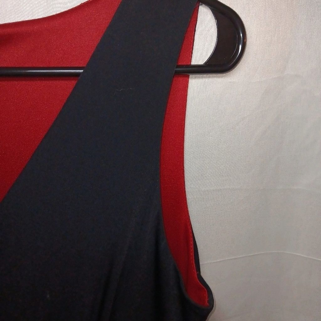 Sendra Sandra Darren, dress, sleeveless, red/ black, womens 10, euc Size L / US 10 / IT 46 - 3 Thumbnail