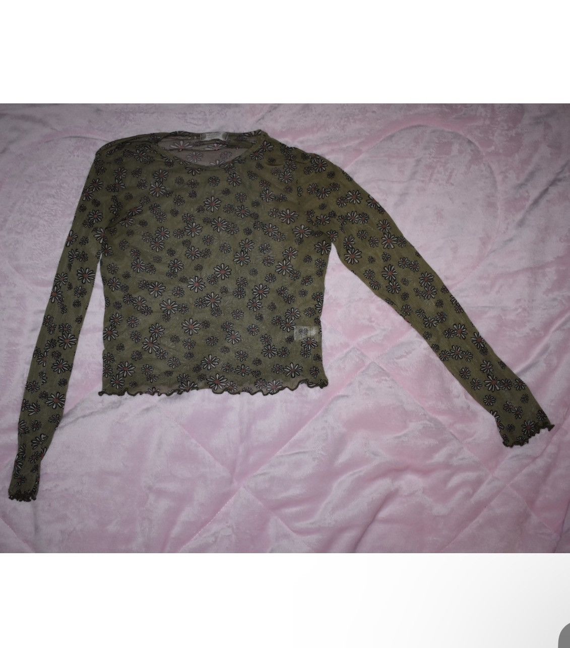 Other Altar’d State Stretch Sheer Green 90s Y2K Shirt Size S Size S / US 4 / IT 40 - 1 Thumbnail