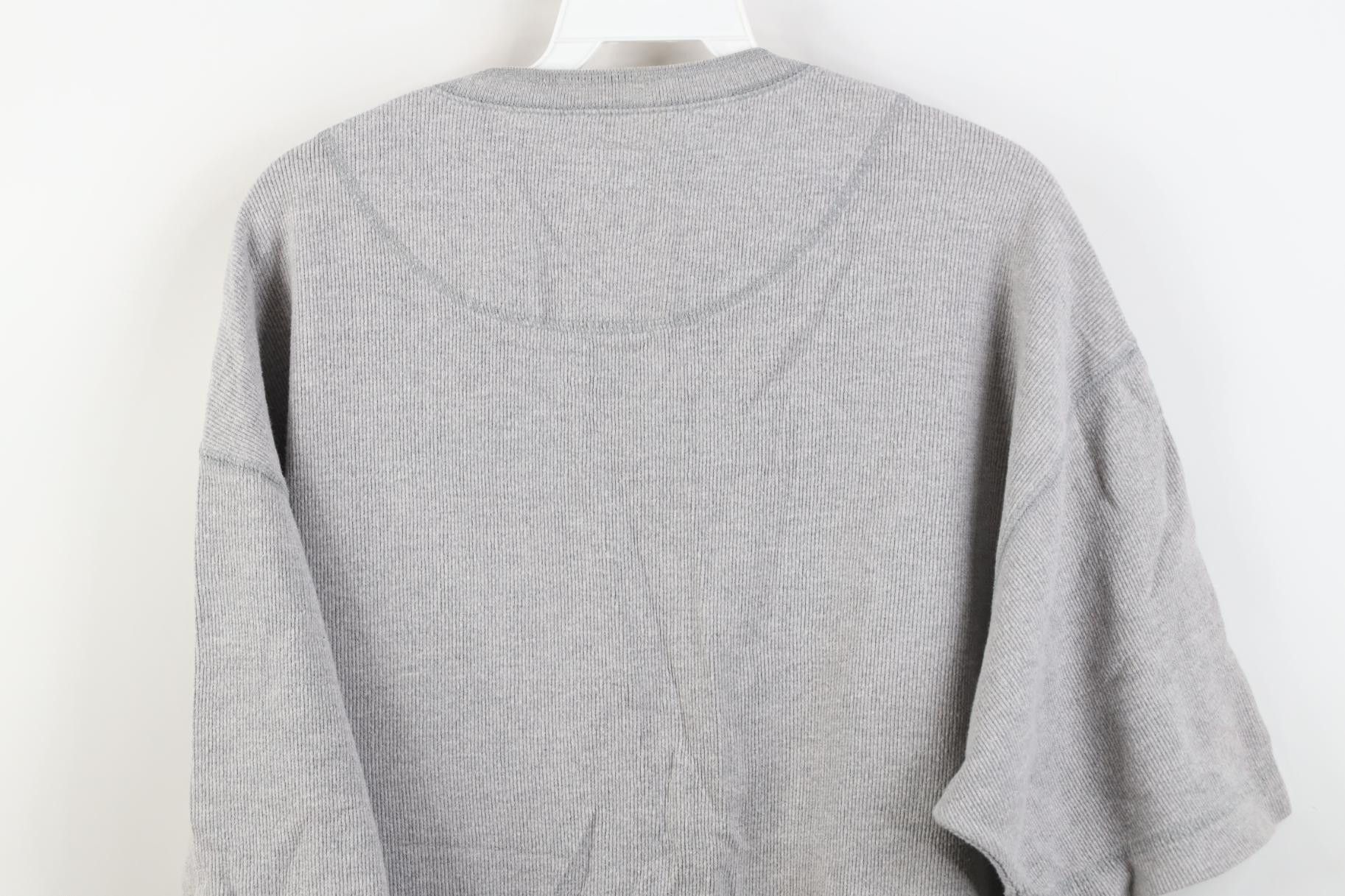 Levi's Vintage 90s Levis Knit Short Sleeve Henley T-Shirt Gray Size US XL / EU 56 / 4 - 13 Thumbnail
