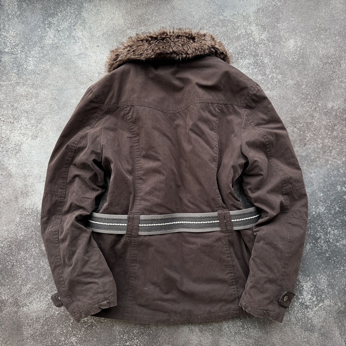 Orsay Y2K Vintage Military Utility Style Belted Jacket