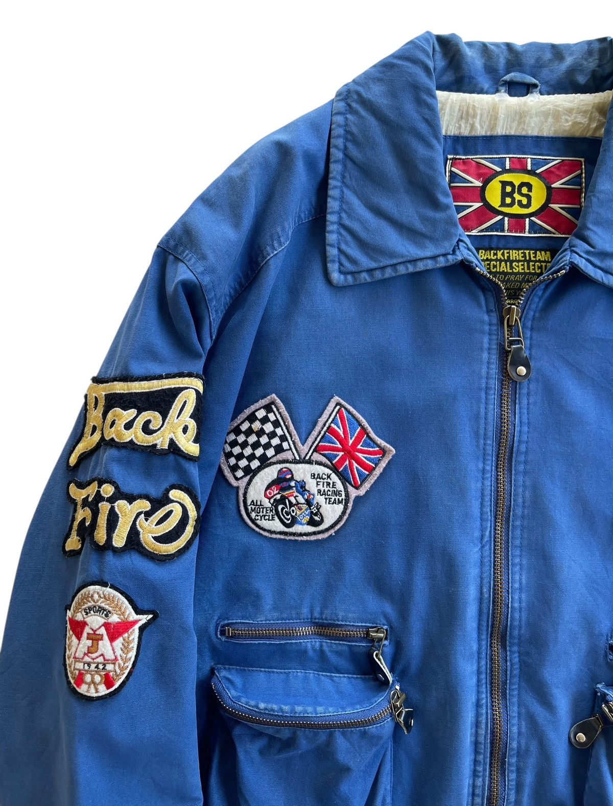Vintage Backfire Street Racing Project Team Bomber Jacket Size US L / EU 52-54 / 3 - 4 Thumbnail