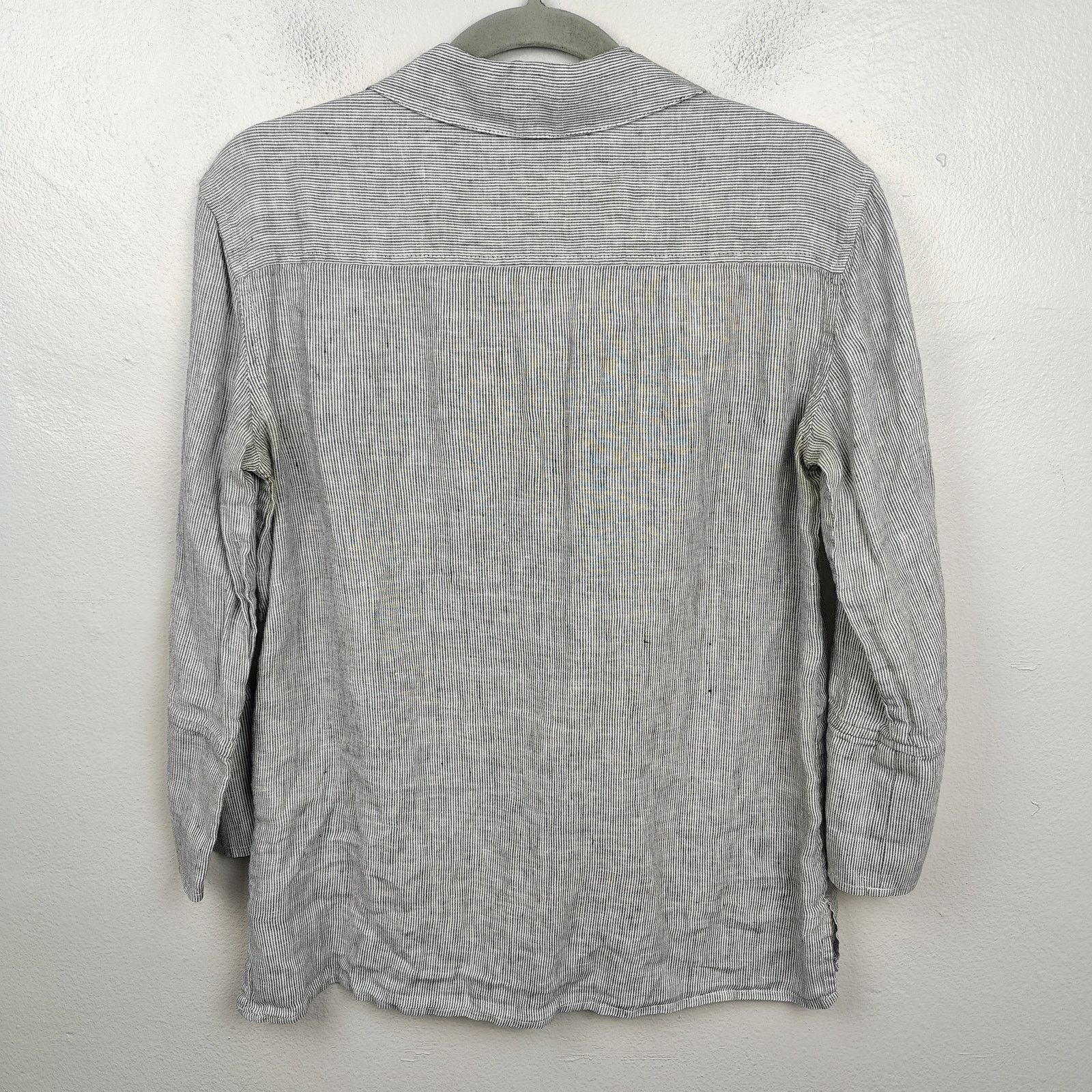 James Perse Standard James Perse Button Up Top Womens 1 Small White Gray Size S / US 4 / IT 40 - 4 Thumbnail