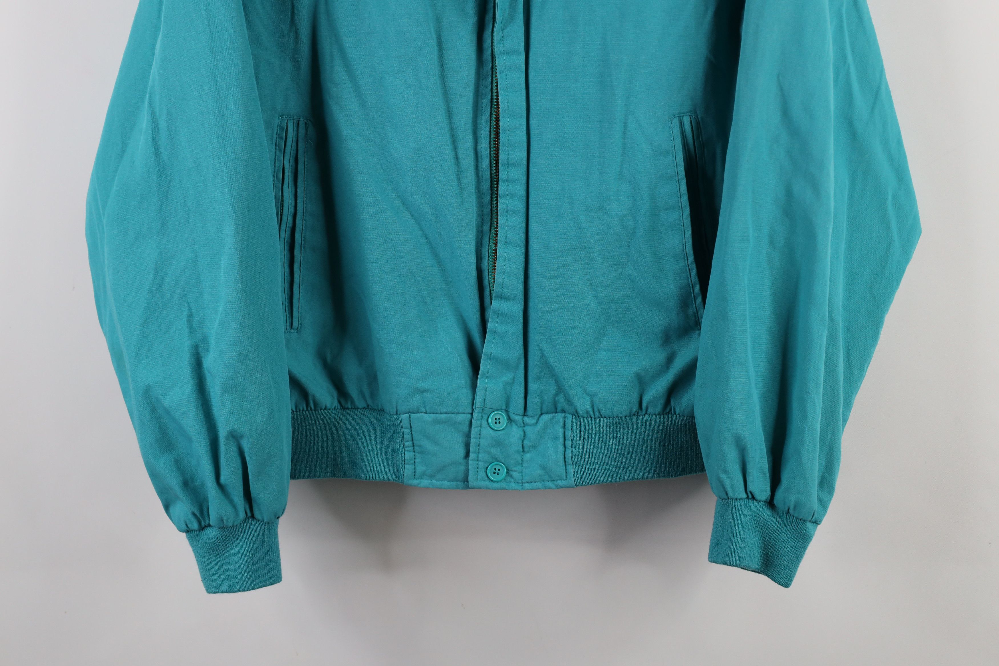 Vintage Vintage 90s Streetwear Blank Lined Cafe Bomber Jacket Blue Size US M / EU 48-50 / 2 - 3 Thumbnail