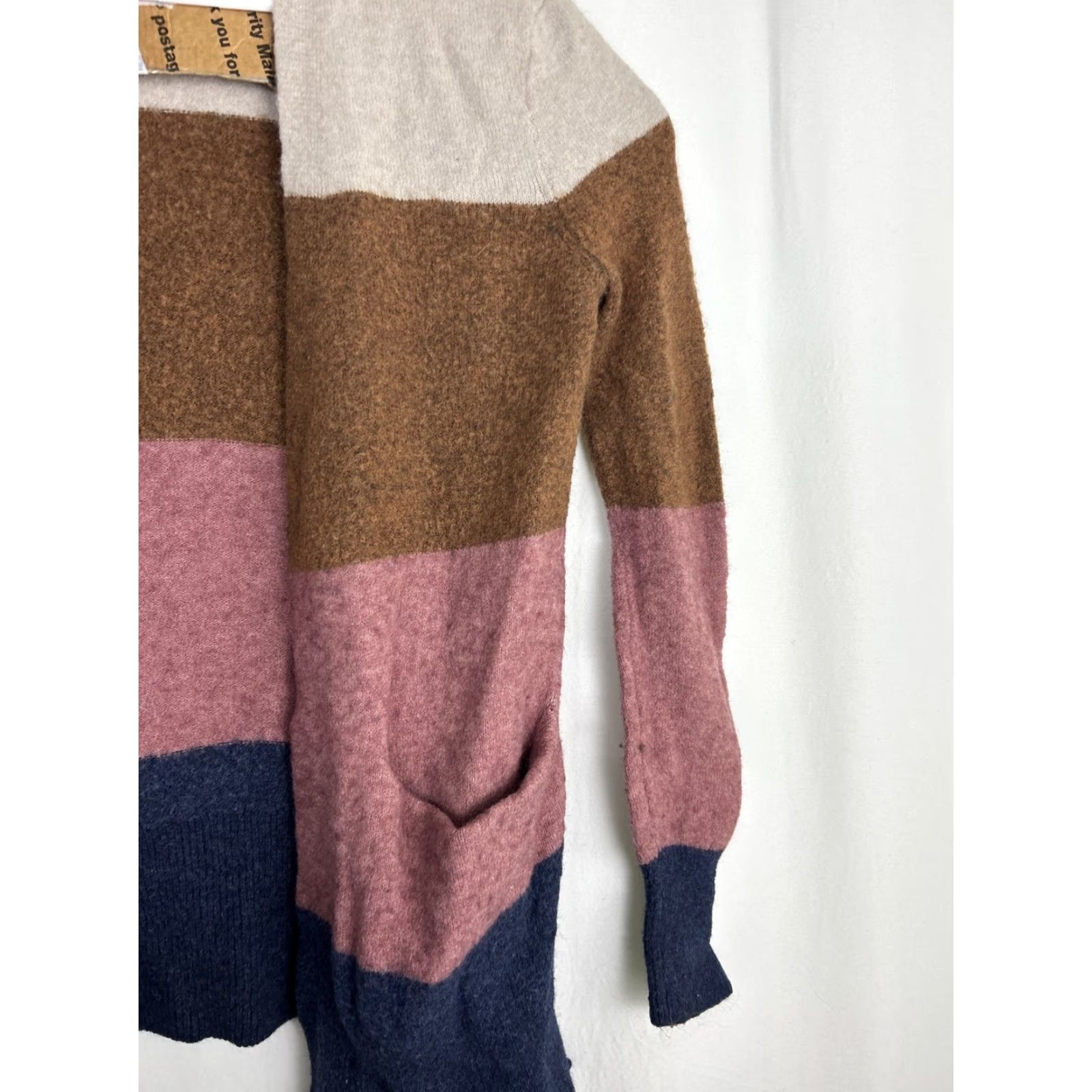 Madewell Madewell Cardigan Shirt XXS Womens Cream Cozy Short Walker Stripe Print Heather quinoa Size XXS / US 00 / IT 34 - 5 Thumbnail