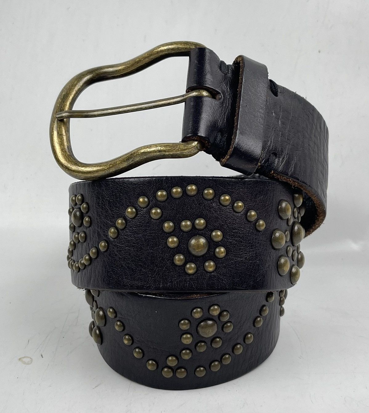 Takeo Kikuchi takeo kukichi studded leather belt tc48 Size 34 - 1 Thumbnail