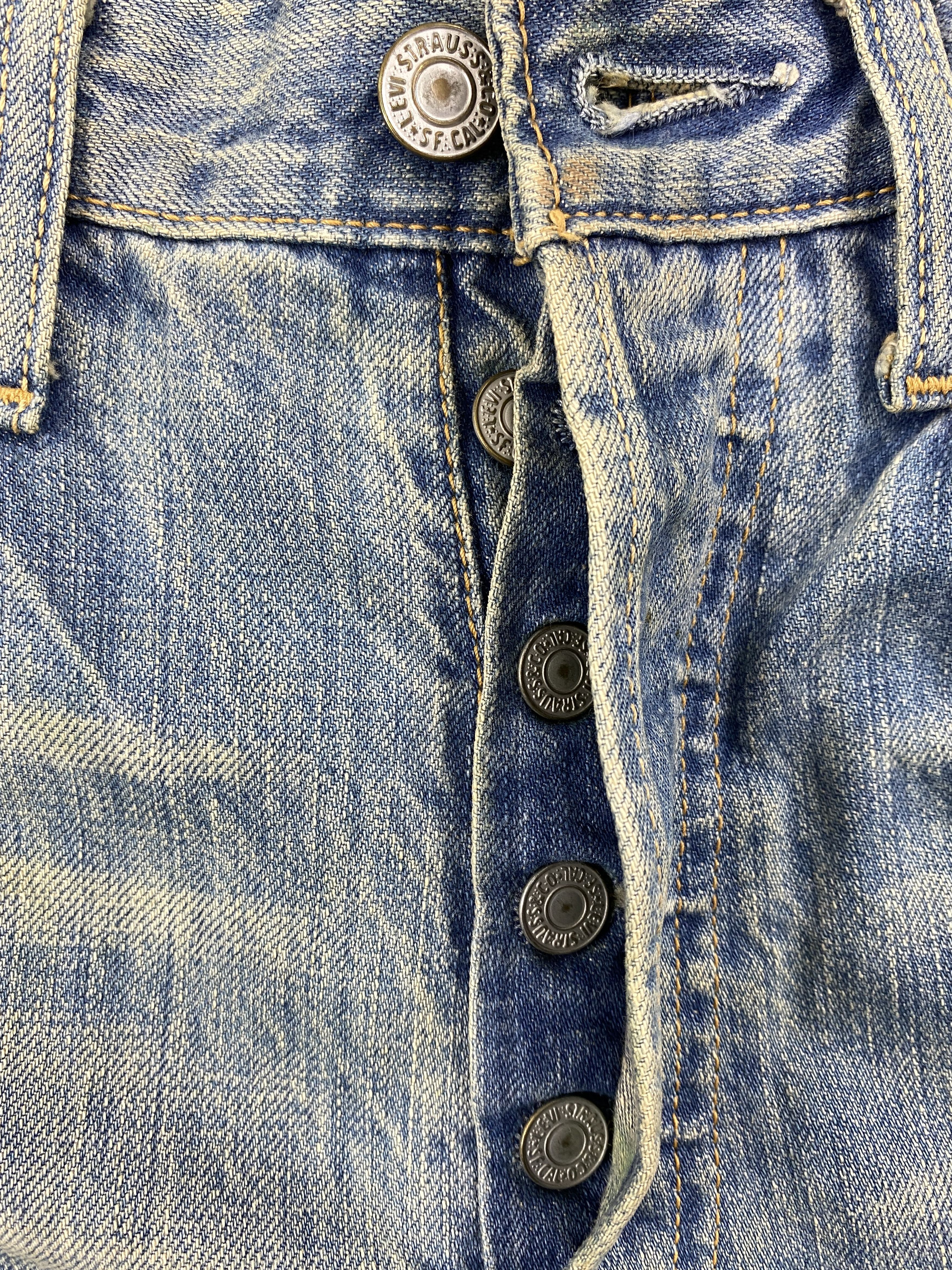 Levi's Dirty Blue Wash Vintage Levi's 501 Jeans 31x33 Denim -JN1513 Size US 31 - 6 Thumbnail