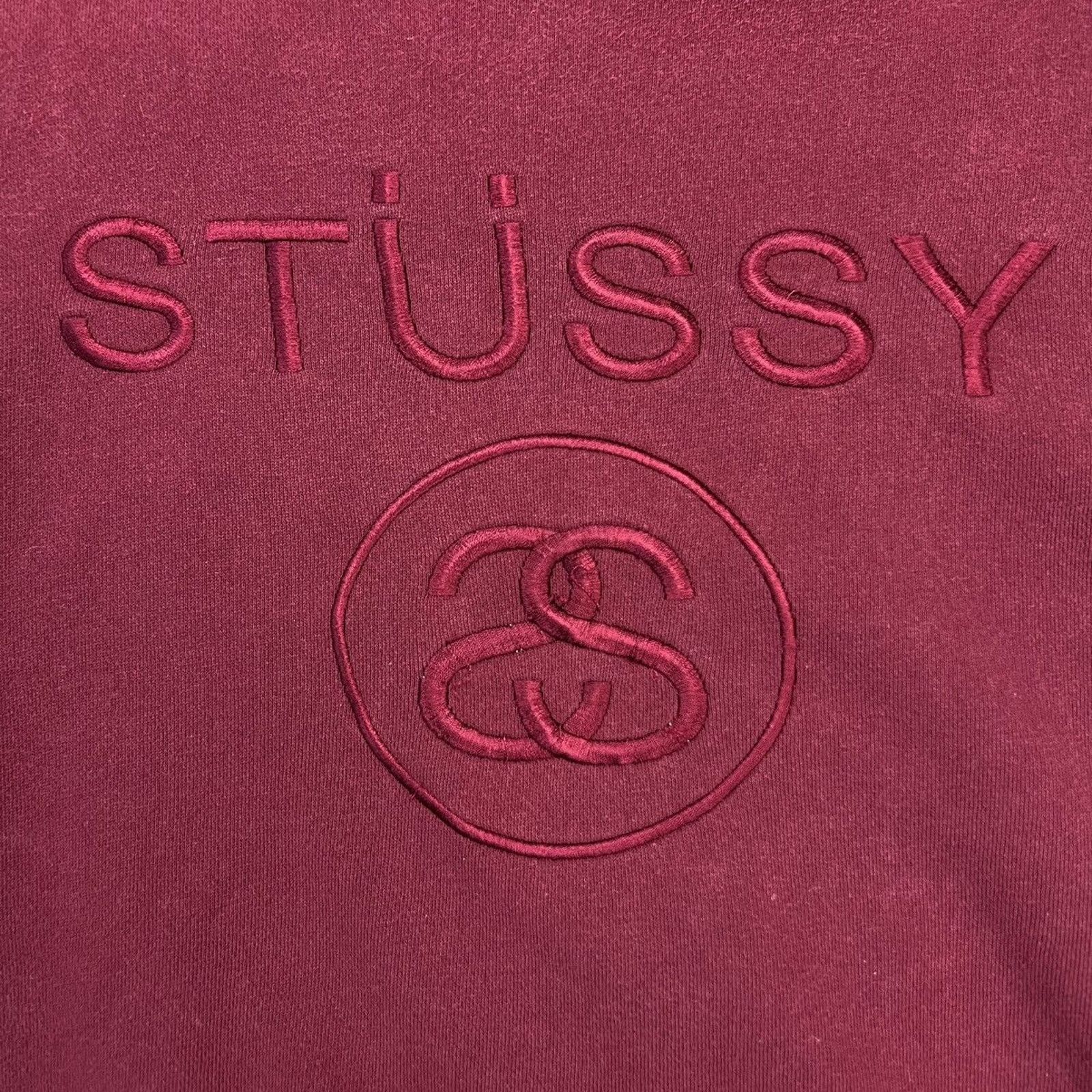 Stussy × Vintage Vintage Stussy Sweatshirt Double S Spell Out Faded Pullover Size US M / EU 48-50 / 2 - 2 Thumbnail