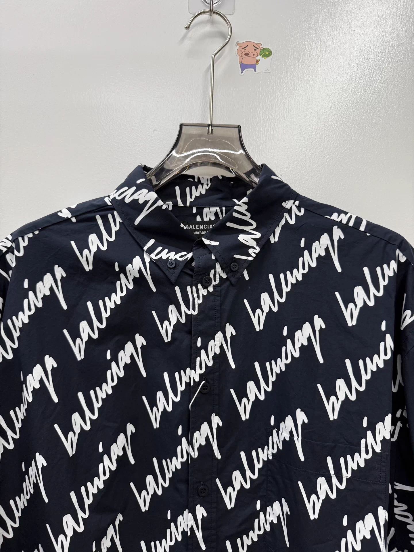 Balenciaga Balenciaga All-Over Logo Short Sleeve Shirt 40 Size US XXS / EU 40 - 2 Thumbnail